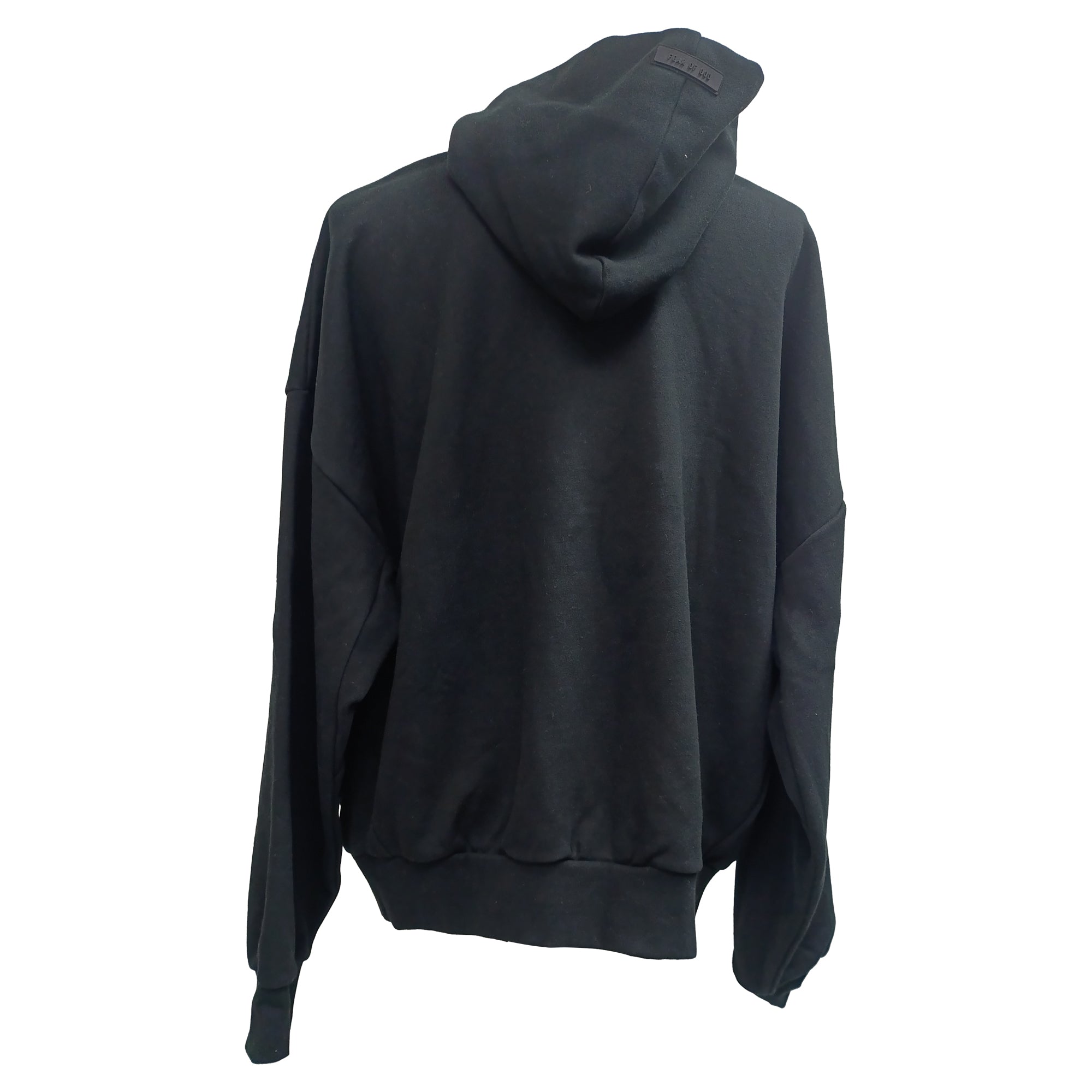 Fear of God Essentials Hoodie in Black Cotton