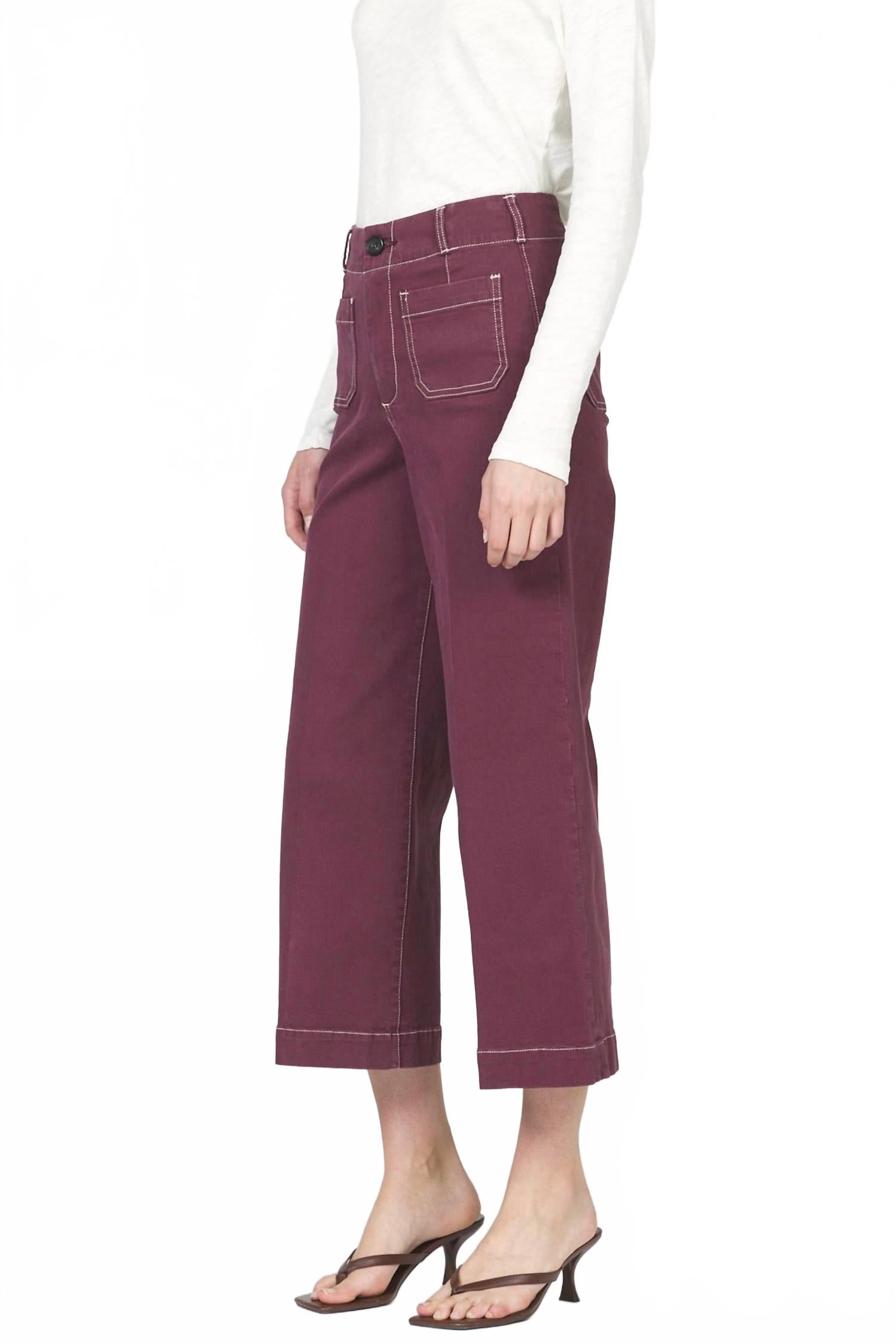 Audrey High Rise Crop Jean In Fig