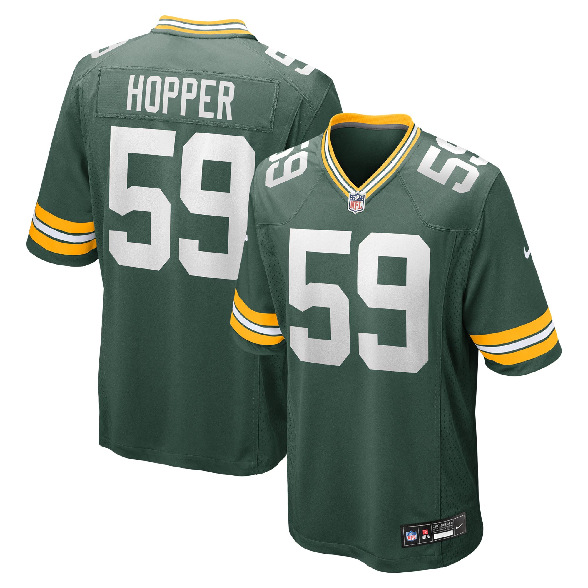 Green Bay Packers Ty'Ron Hopper Green Game Jersey