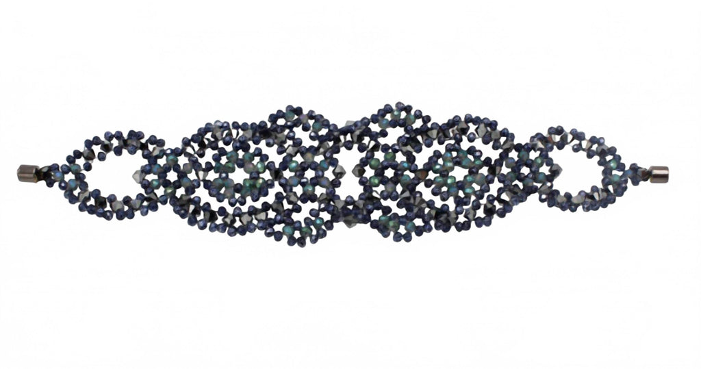 Giulia Handwoven Bead Cuff Bracelet In Interstellar