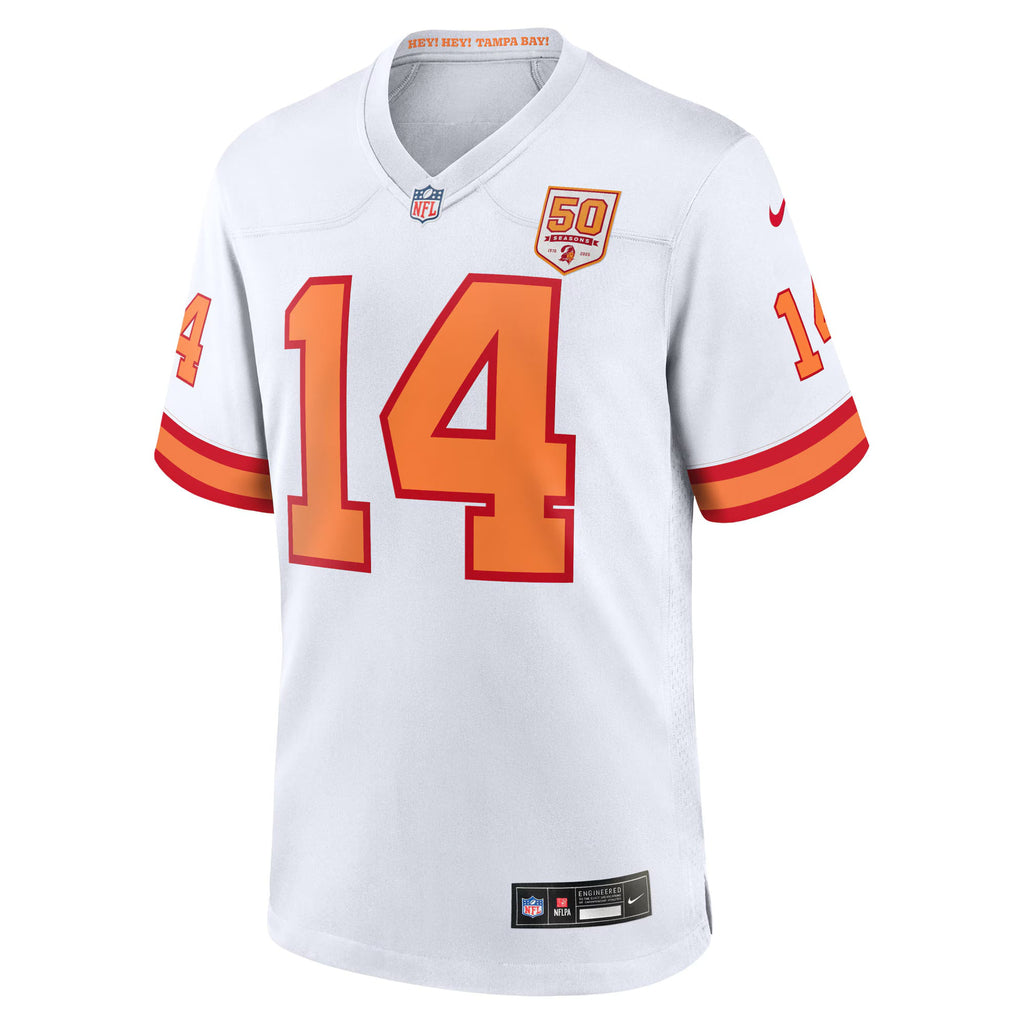 76 Tampa Bay Buccaneers Chris Godwin Jr. White 50th Season Game Jersey
