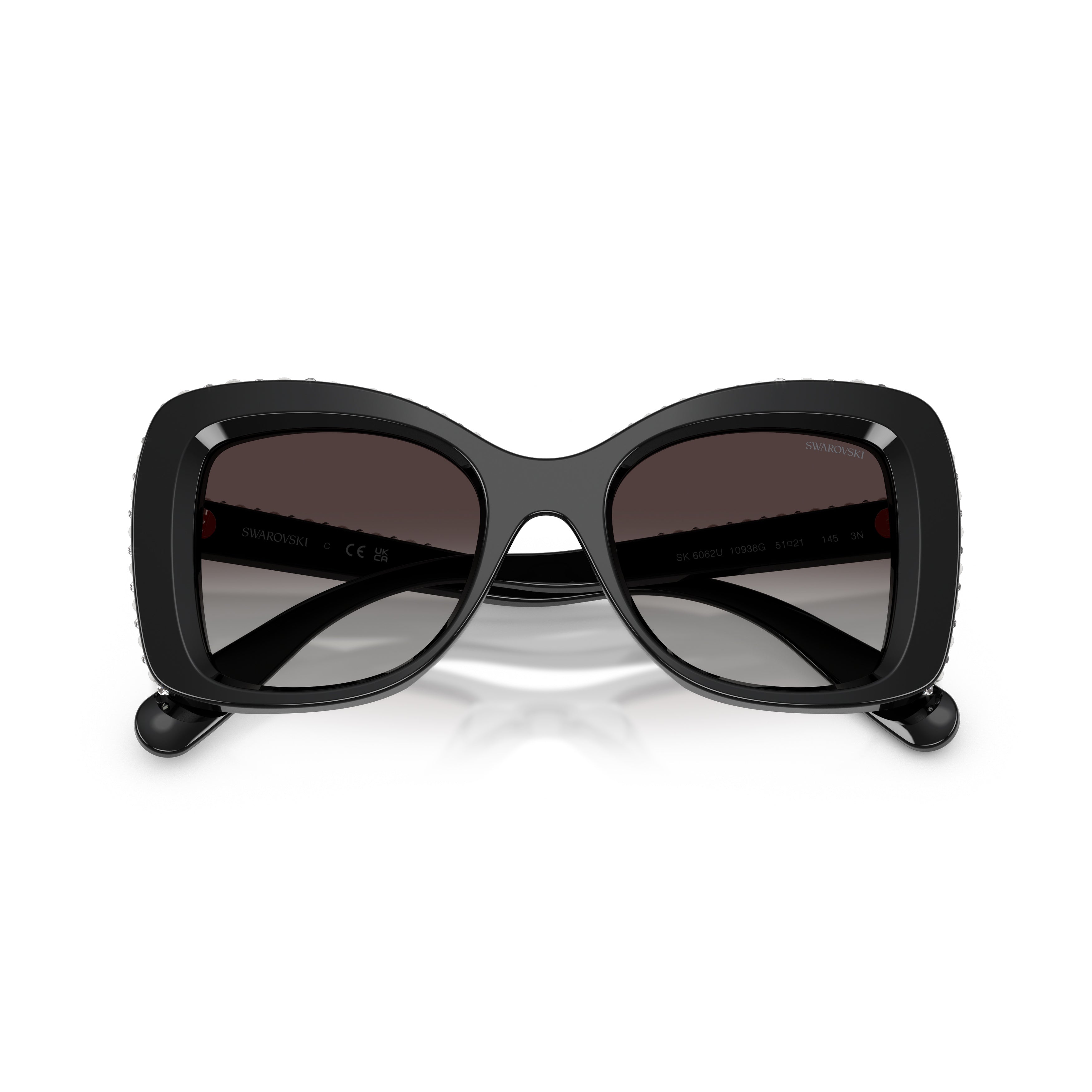 0Sk6062U Oversized Square Sunglasses with Crystal Accents