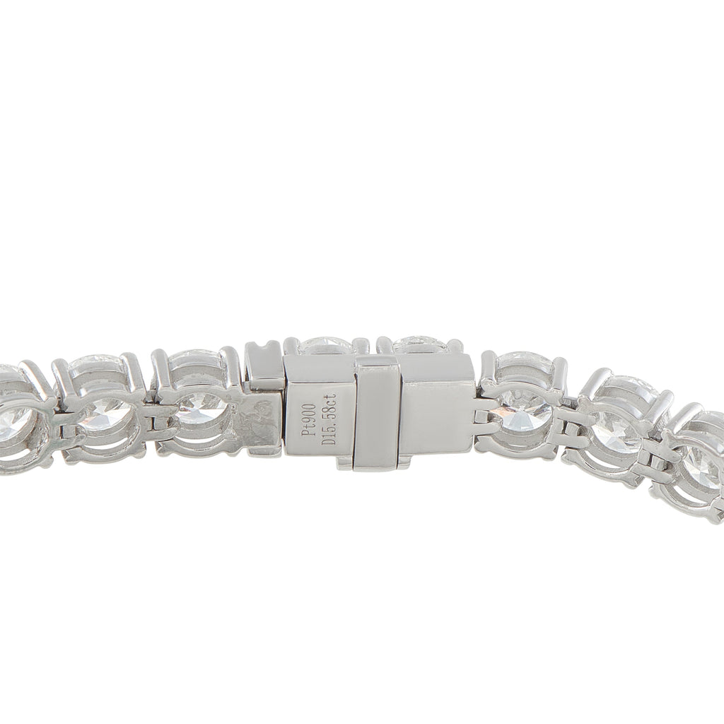 LB Exclusive Platinum 15.58ct Diamond Tennis Bracelet MF01-041526