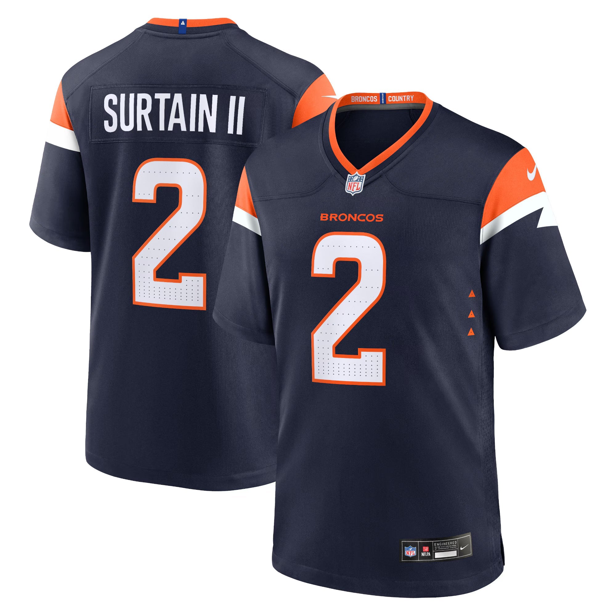 Denver Broncos Patrick Surtain II Navy Mile High Collection Alternate Game Jersey