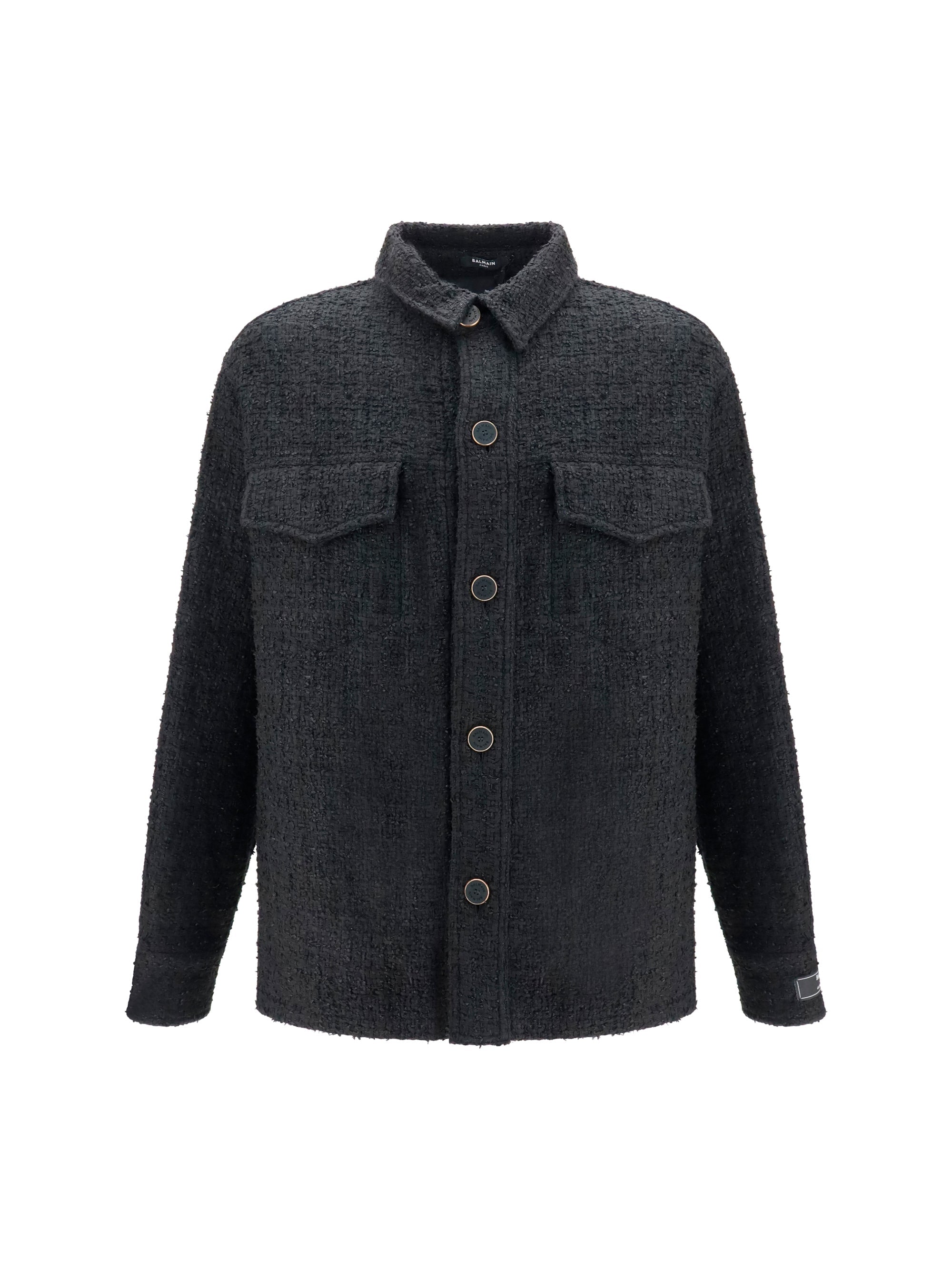 Balmain Men Tweed Buttoned Jacket