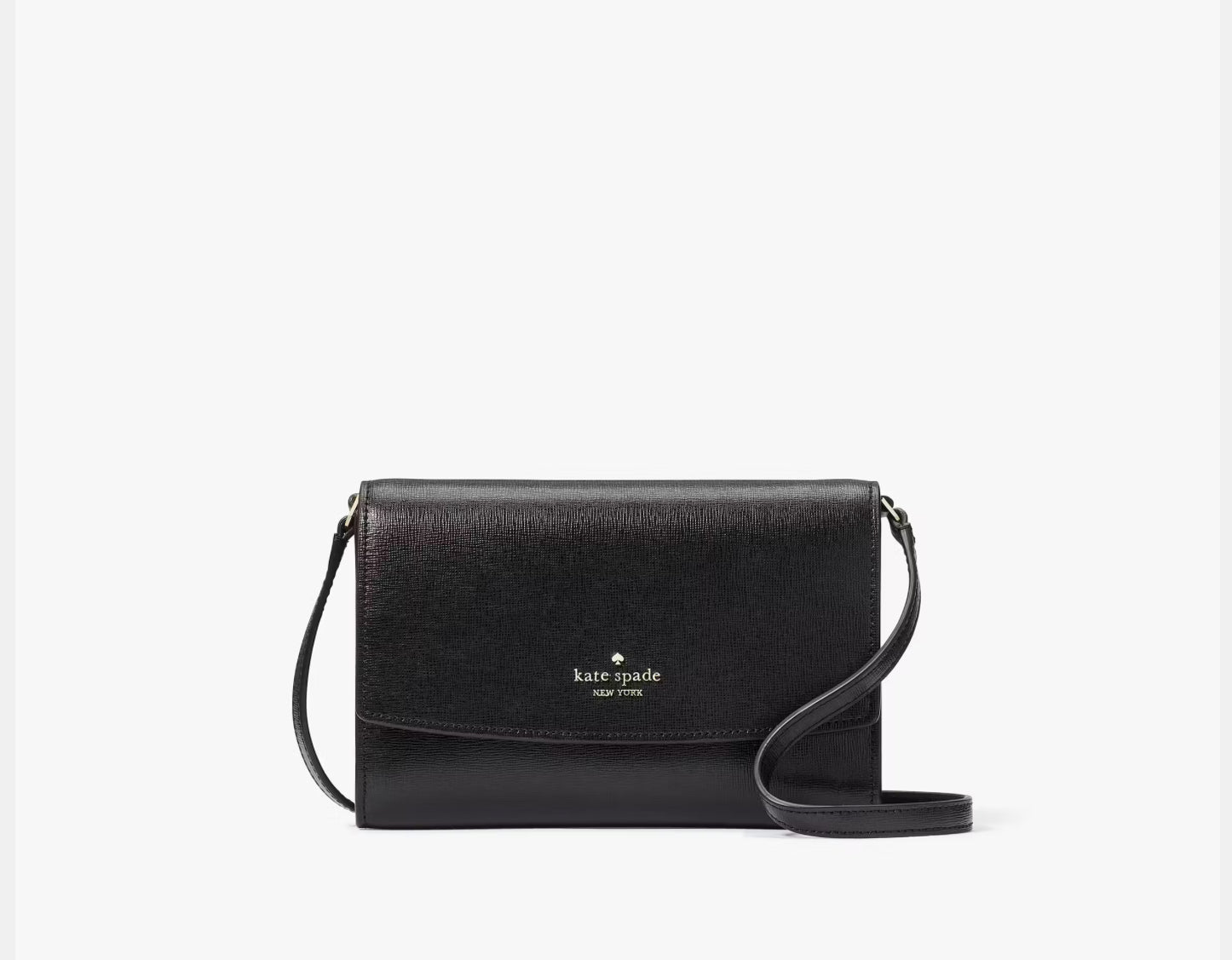 NWT Kate Spade Perry Leather Crossbody In Black