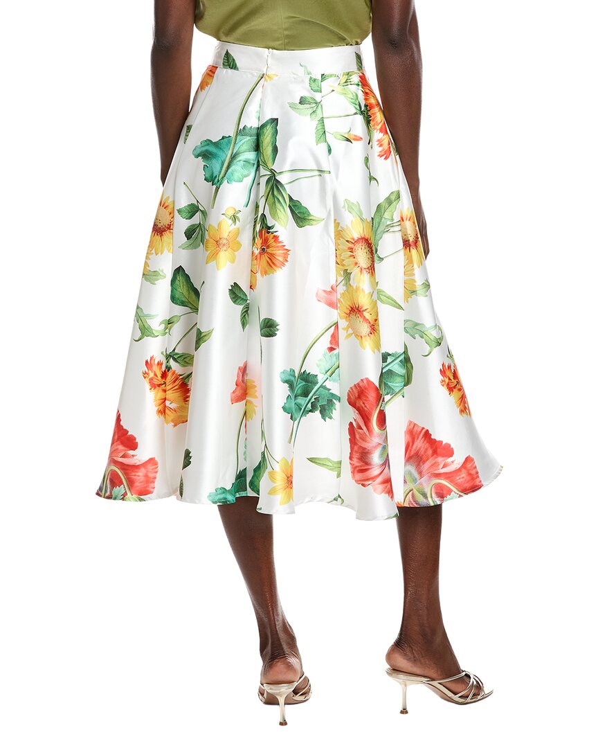 Gracia Floral Print A-Line Midi Skirt