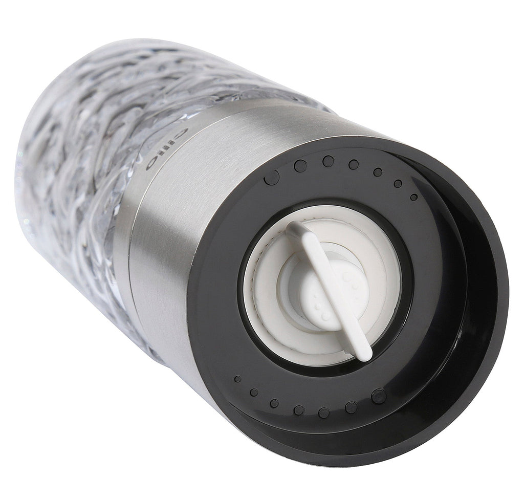 Cilio Cristallo Glass & Stainless Steel Salt and Pepper Mill