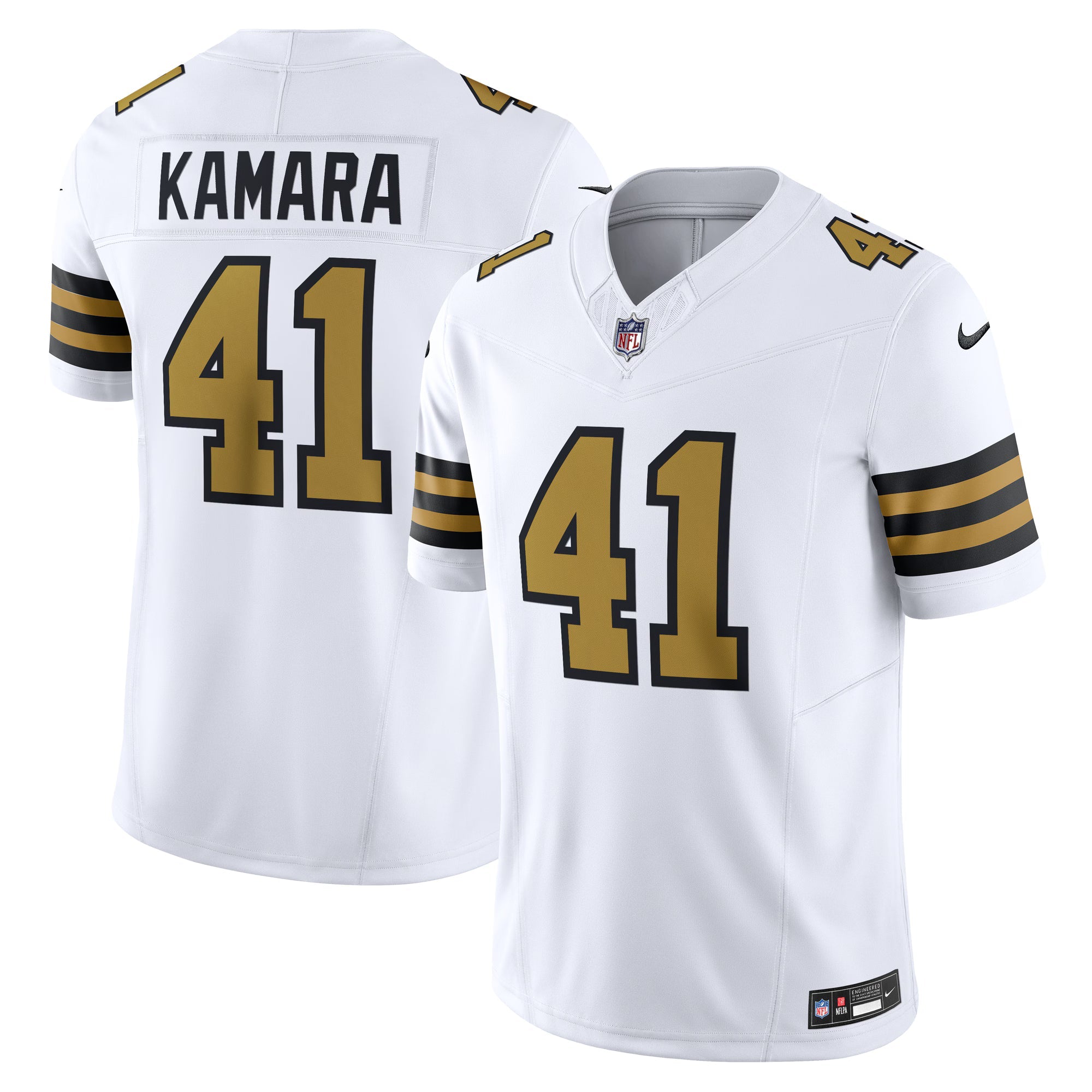New Orleans Saints Alvin Kamara White Alternate Vapor F.U.S.E. Limited Jersey