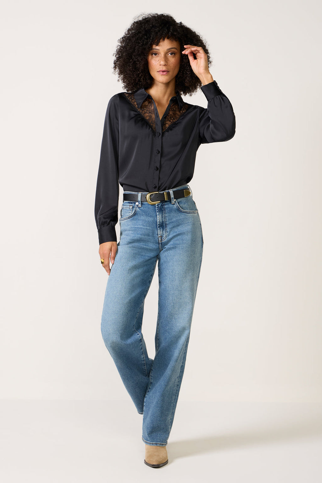 Women's Bella Lace Trim Shirt