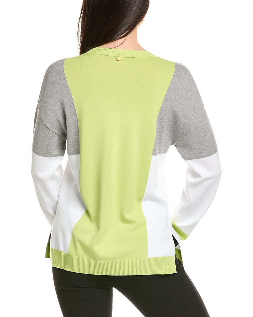 St. John Colorblocked V-Neck Sweater