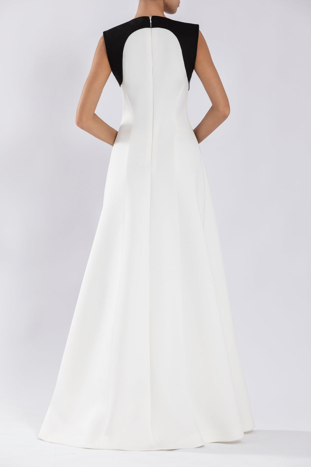 Neoprene Dress With Abstract Contrast Cuts