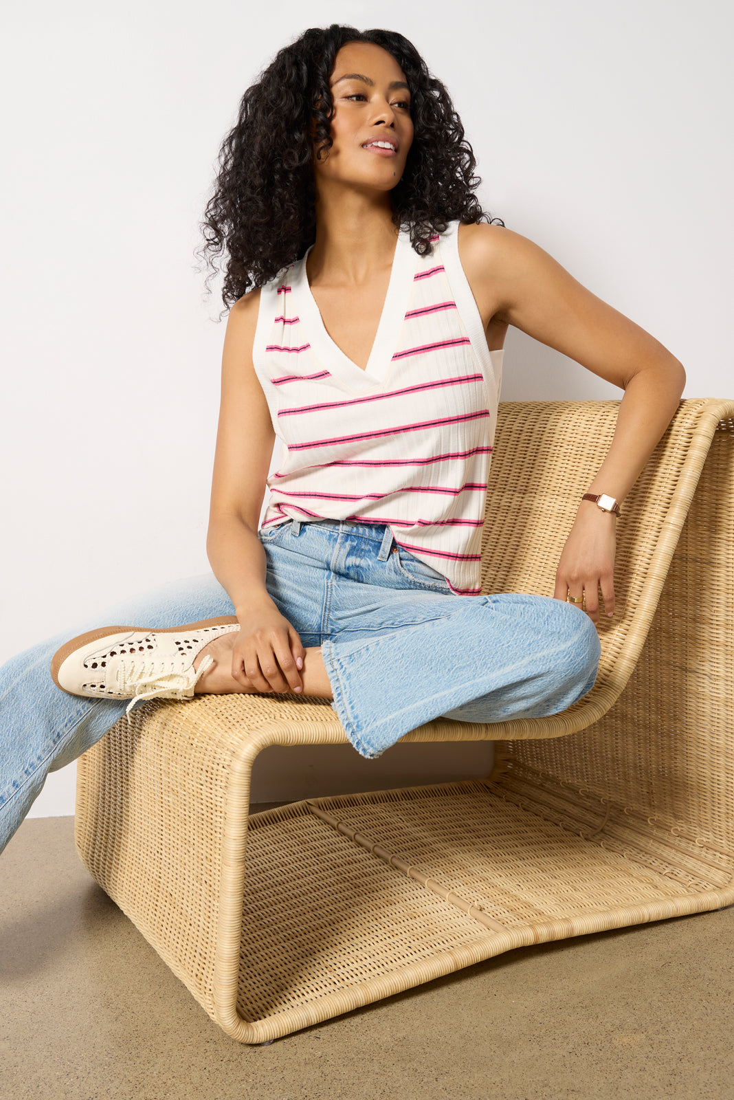 Women's Sarina V Neck Tank Top