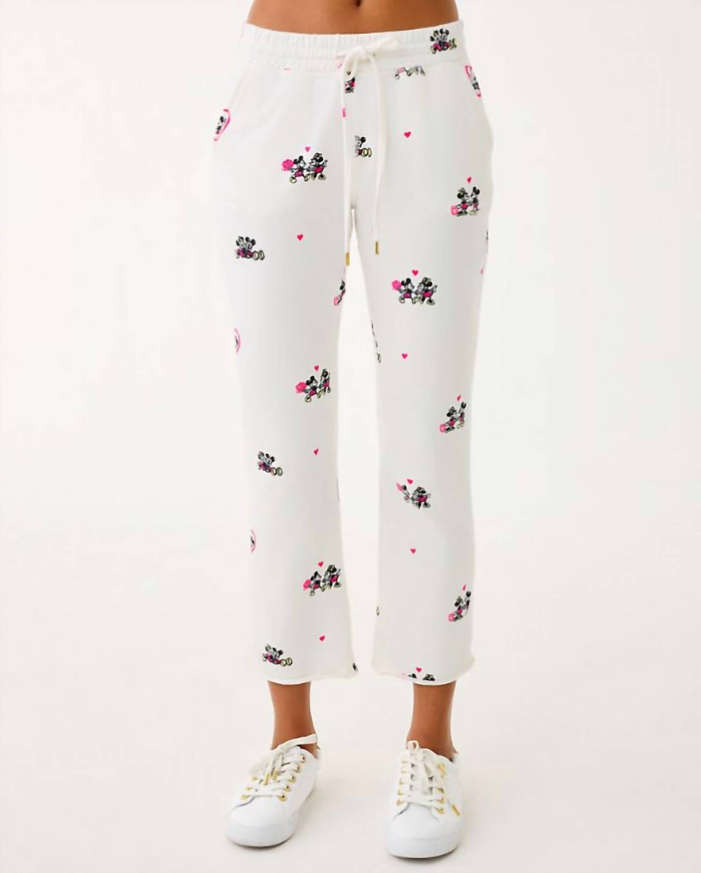 Playa Crop Terry Pant In Coconut Disney Half Drop