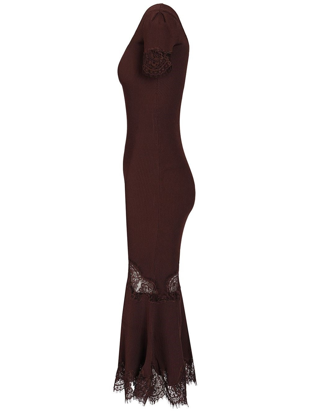 Self-Portrait Women Ribbed Midi Dress