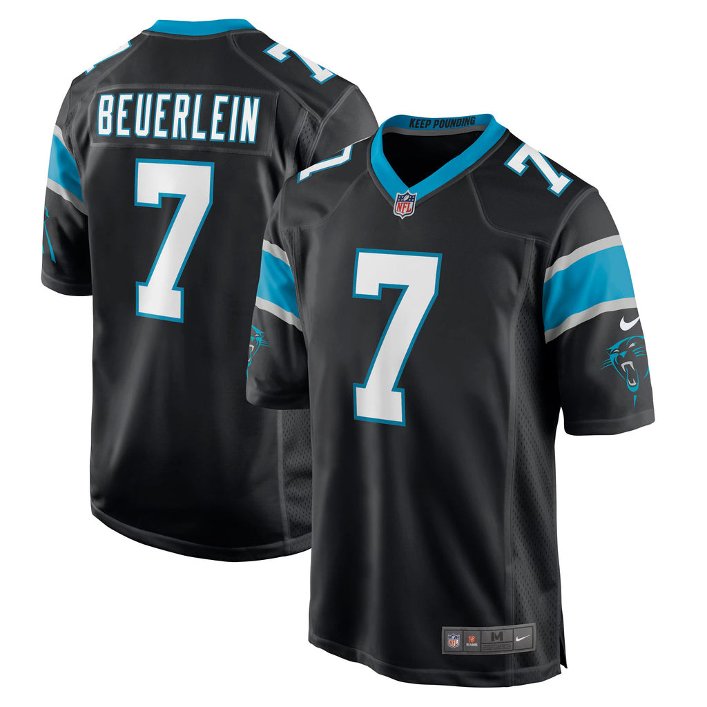 Carolina Panthers Steve Beuerlein Black Retired Player Jersey