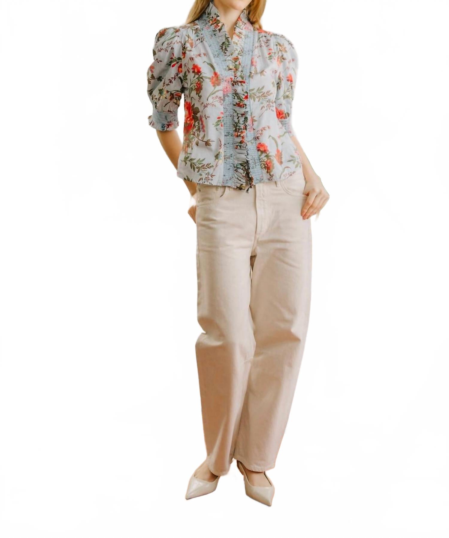 Zuri Top In Battersea Floral