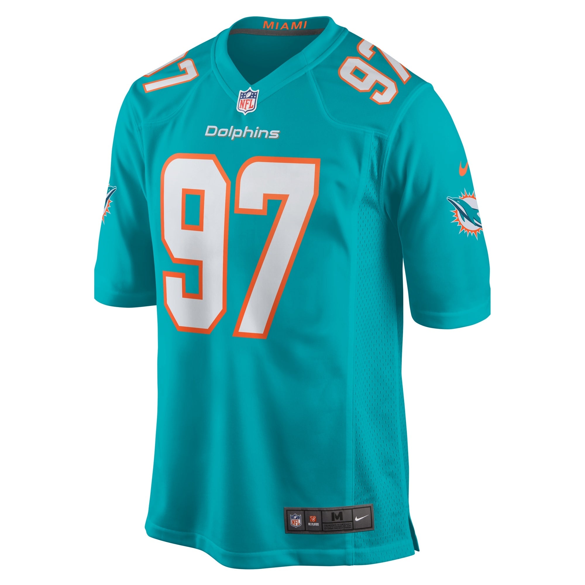 Miami Dolphins Rashard Lawrence Aqua Team Game Jersey