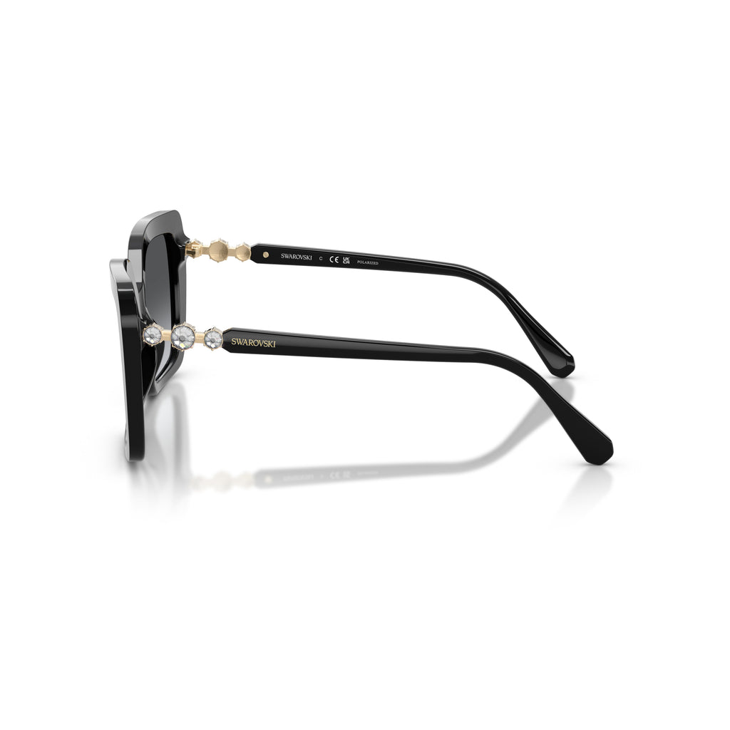 0Sk6049 Oversized Square Sunglasses with Gold Accents