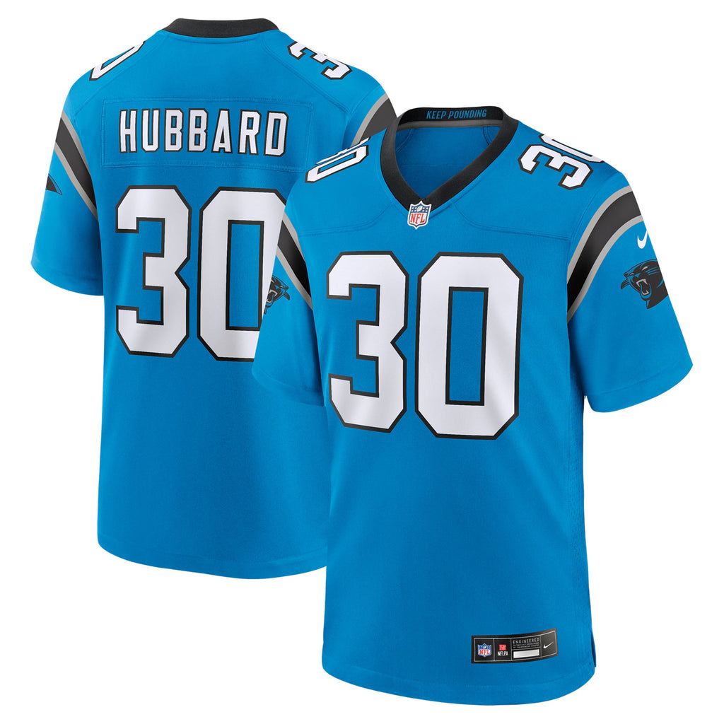 Carolina Panthers Chuba Hubbard Blue Alternate Game Jersey