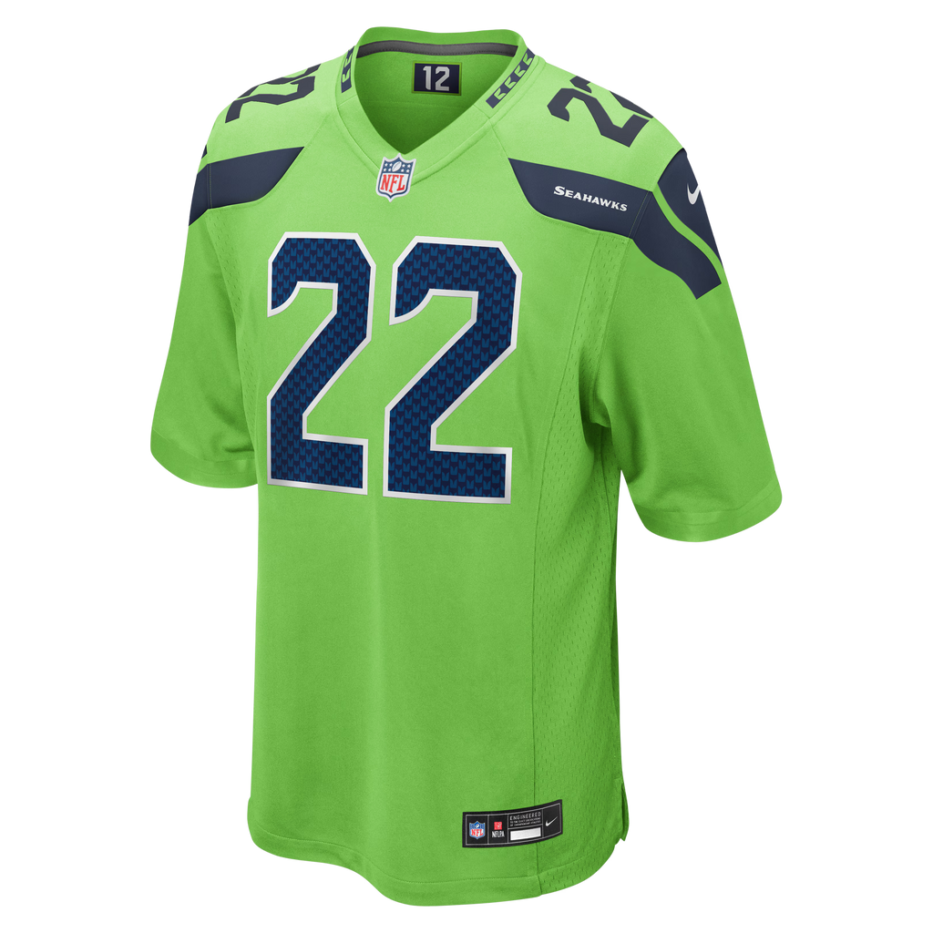 Seattle Seahawks Rashid Shaheed Neon Green Alternate 2 Game Jersey