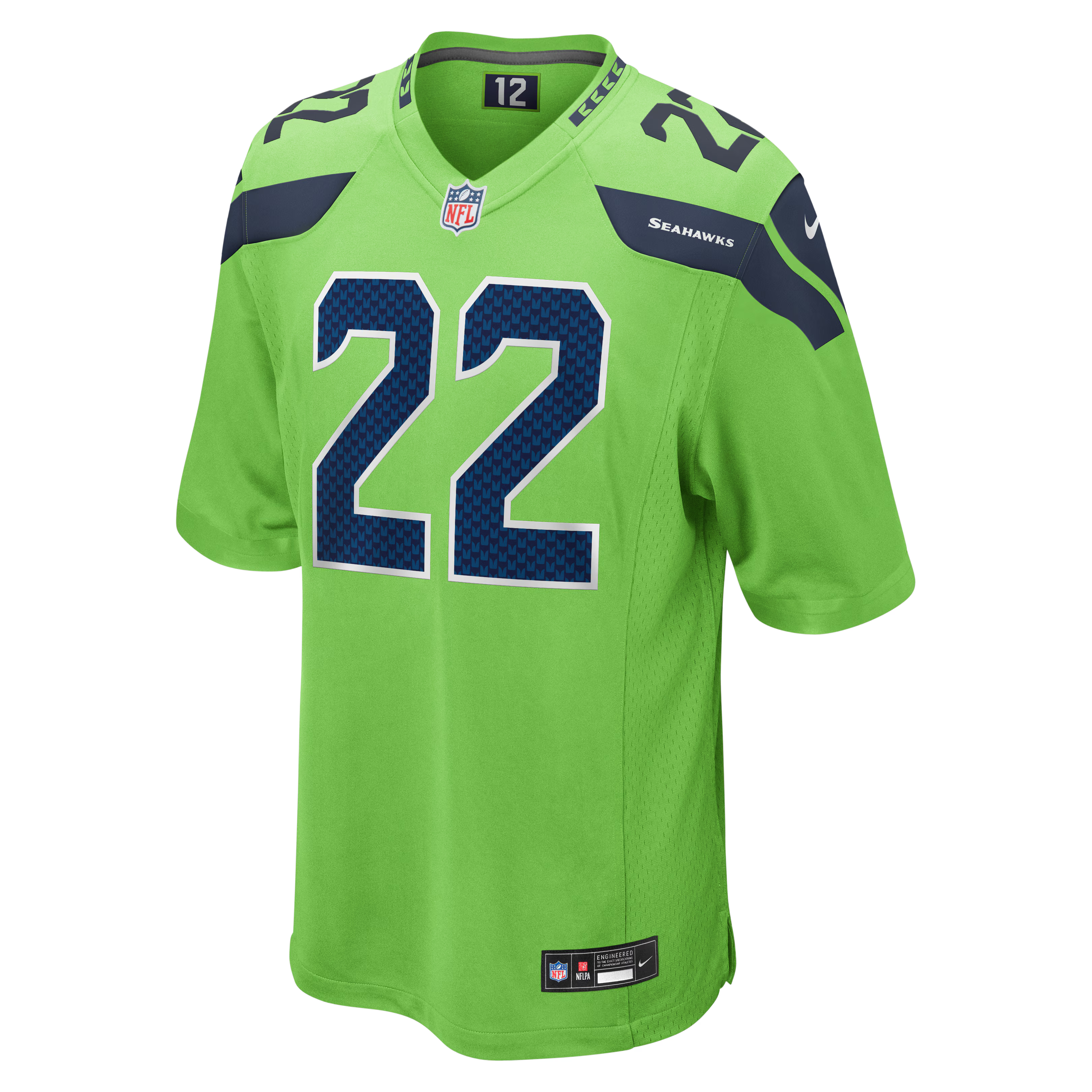 Seattle Seahawks Rashid Shaheed Neon Green Alternate 2 Game Jersey