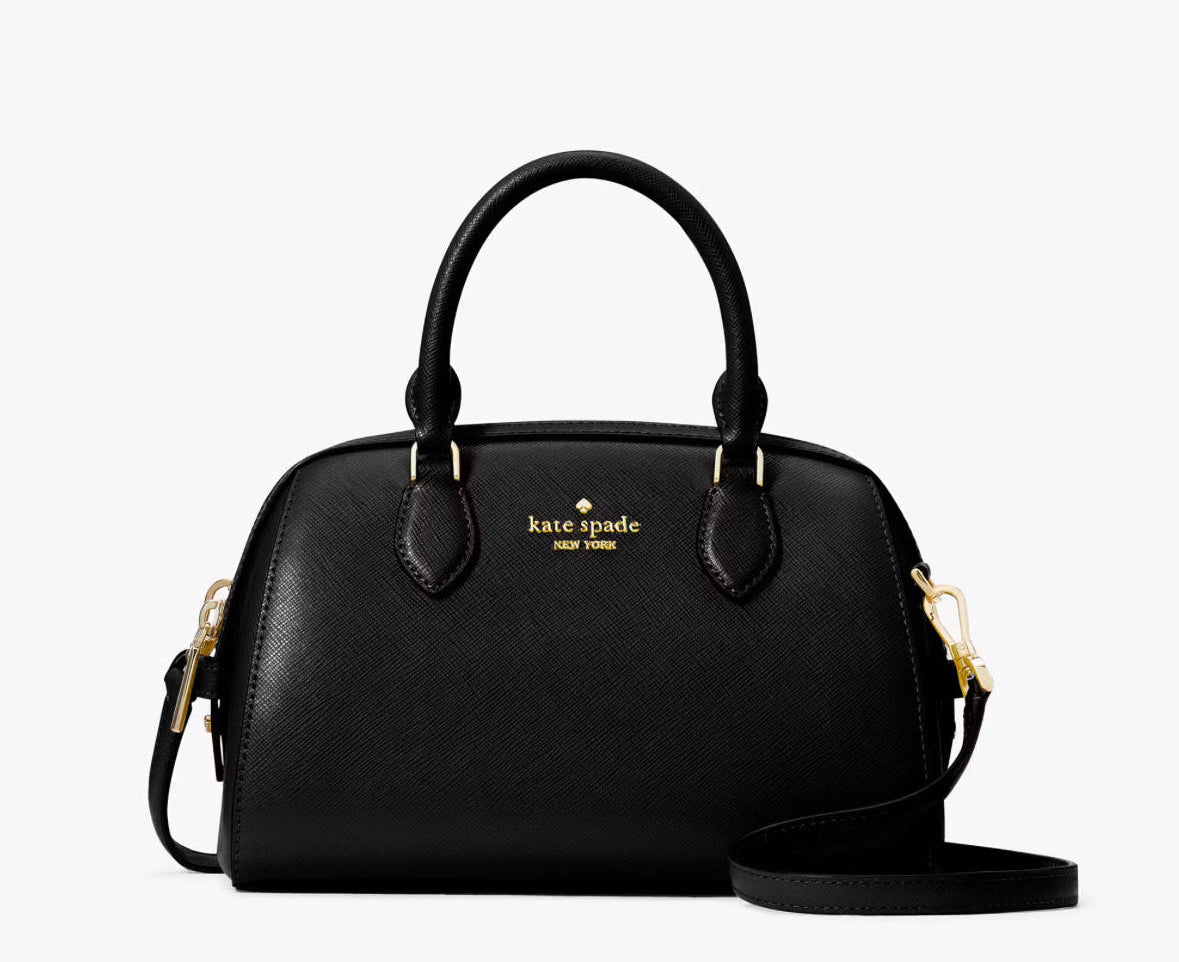 NWT Kate Spade Leather Madison Small Dolly Duffle Crossbody Bag In Black