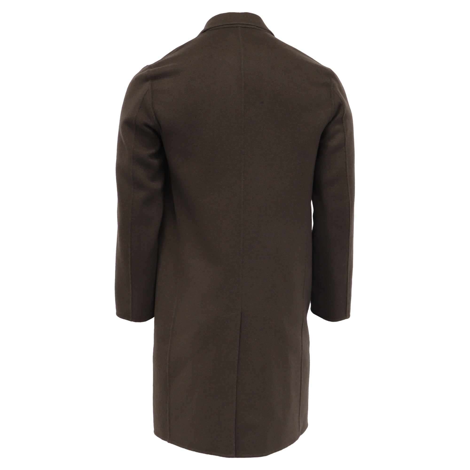 Theory Single-Breasted Coat in Brown Wool