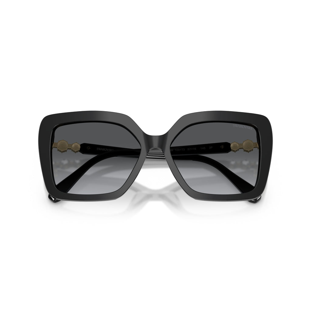 0Sk6049 Oversized Square Sunglasses with Gold Accents
