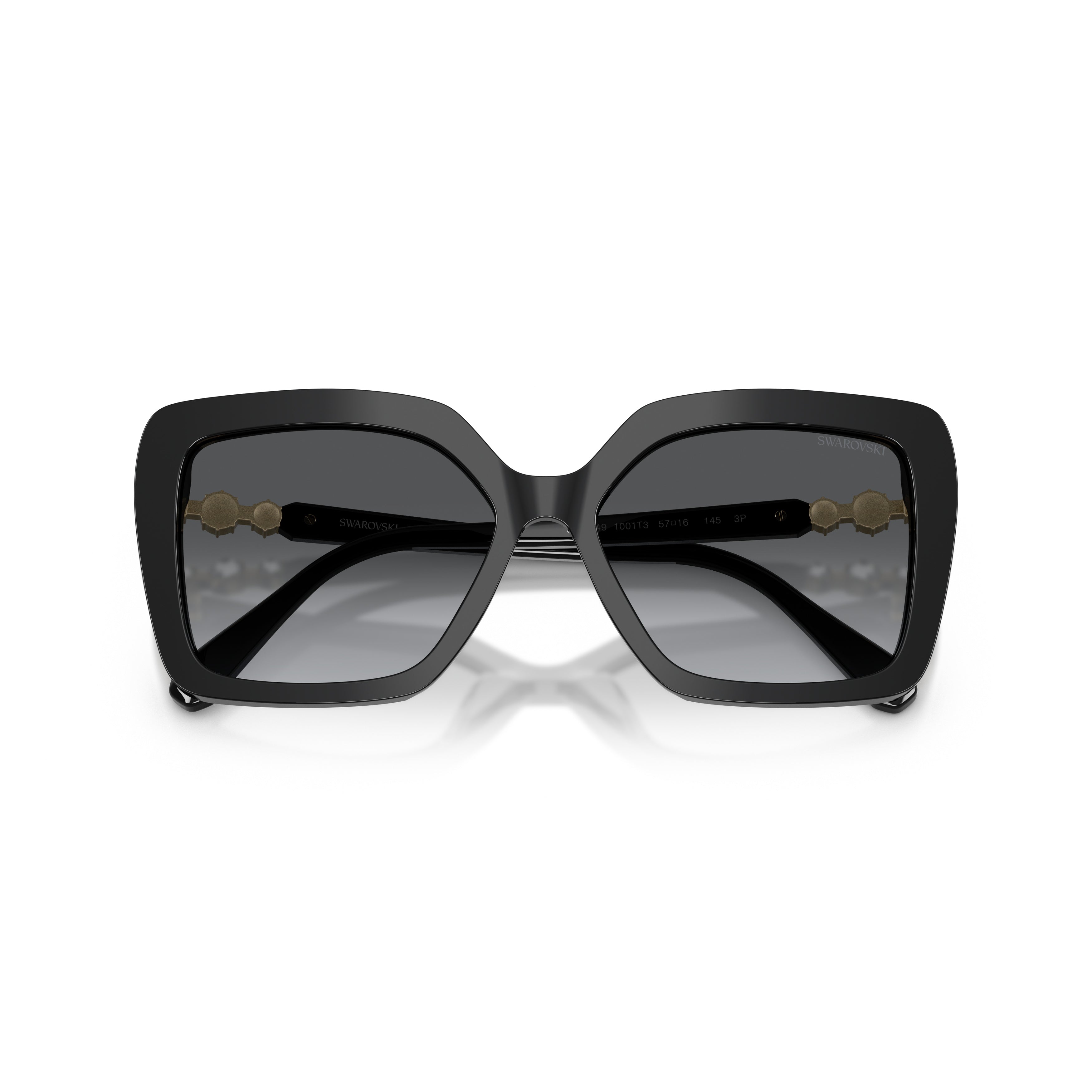 0Sk6049 Oversized Square Sunglasses with Gold Accents