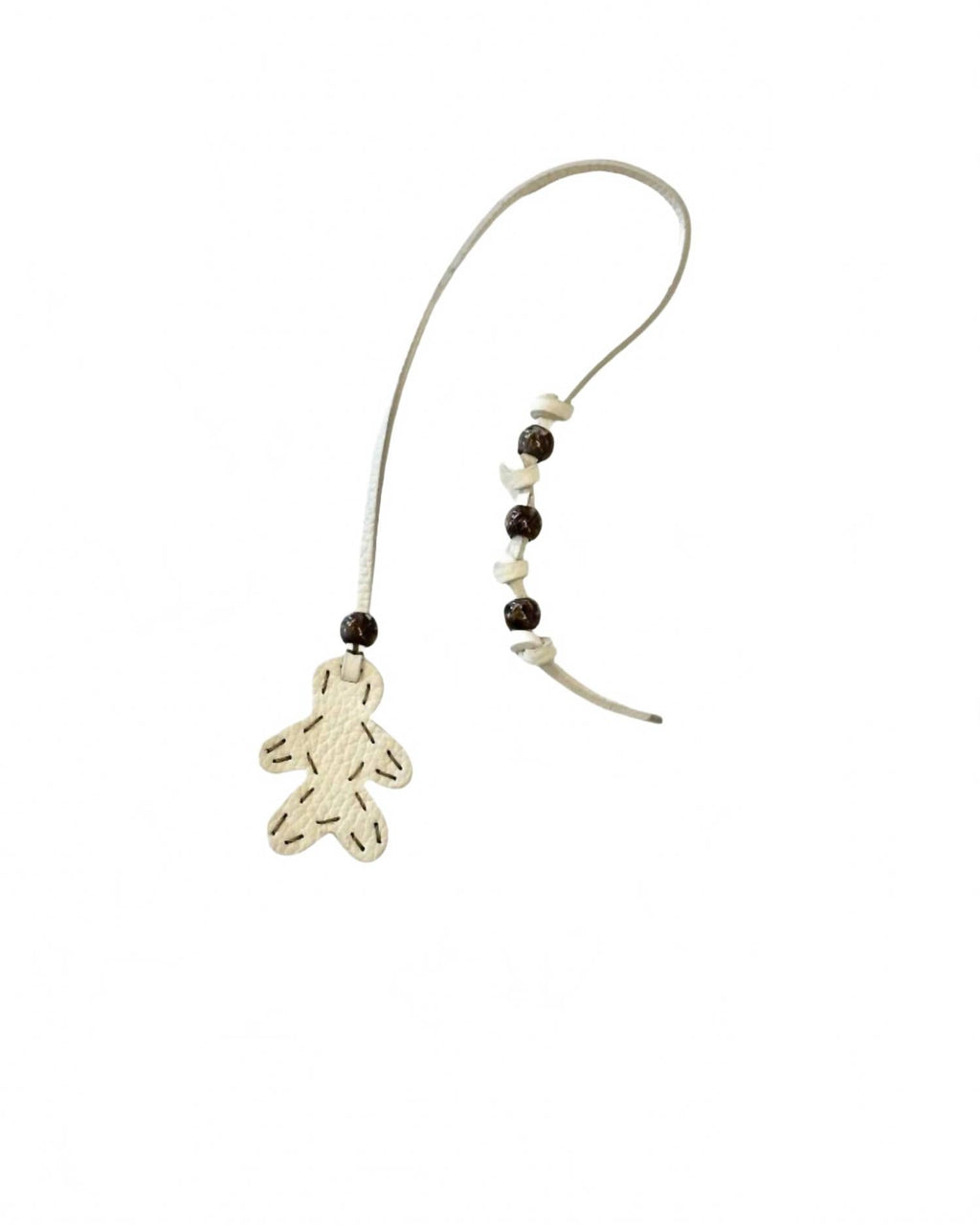 Women's Little Men Bag Charms In White