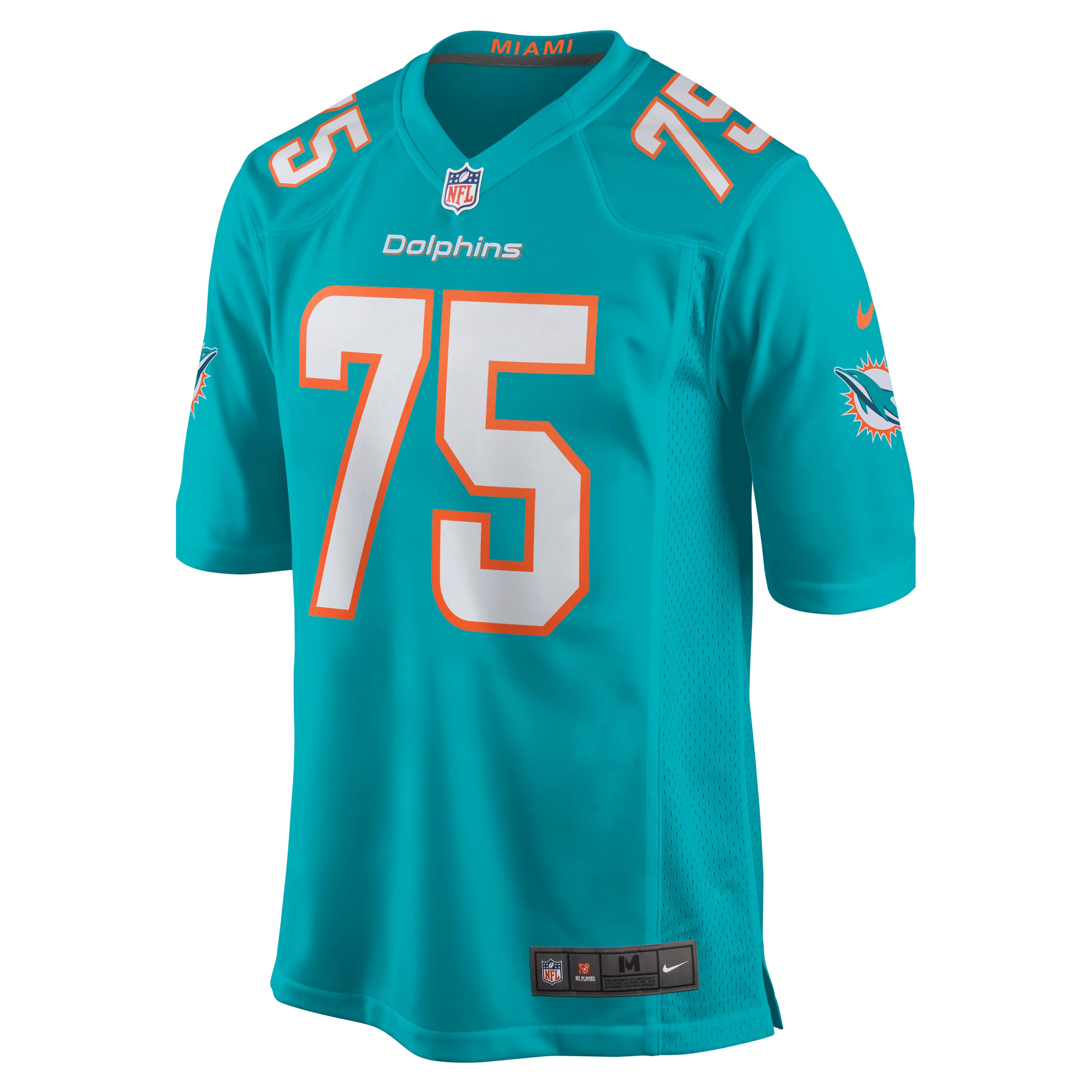 Miami Dolphins Greg Little Aqua Game Jersey