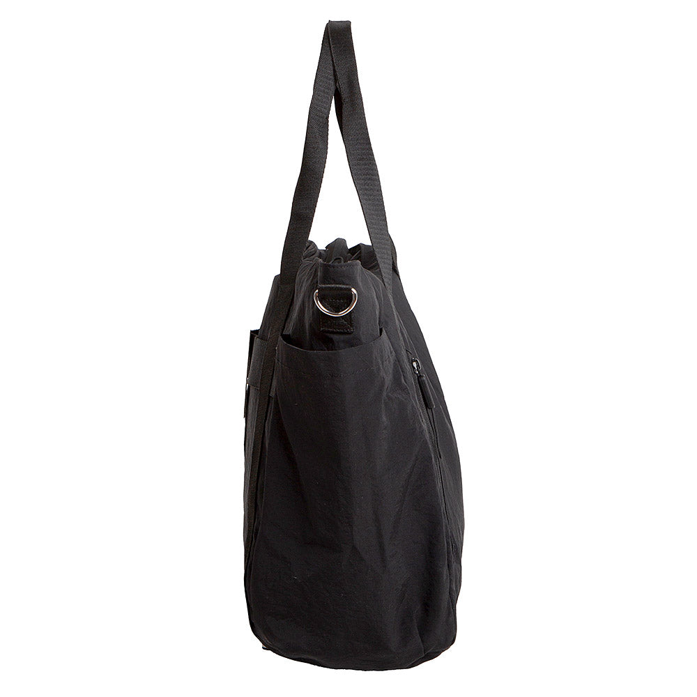 Solid Spacious Multi Compartment Carryall Tote Bag