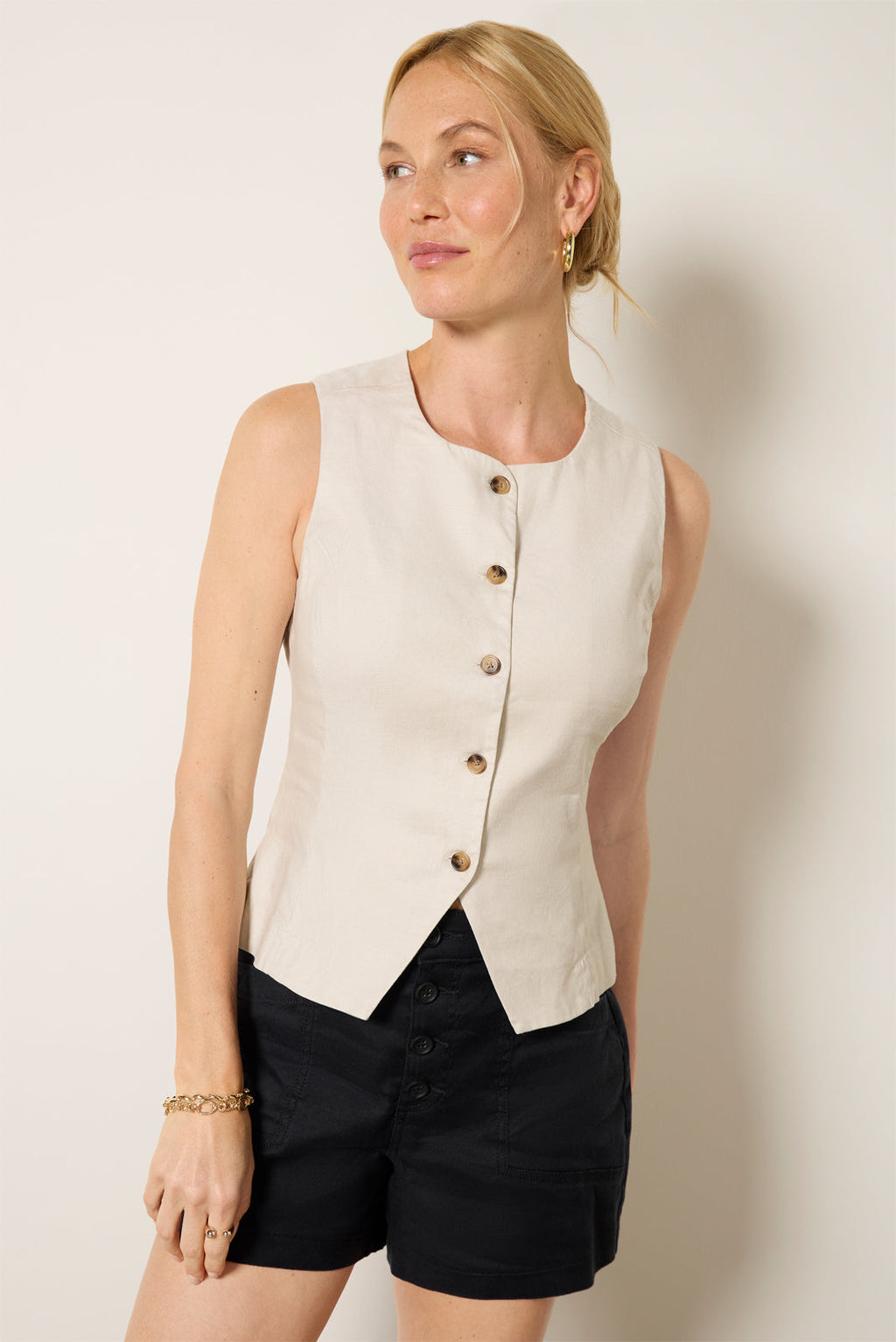 Women's Joelle Longline Linen Vest