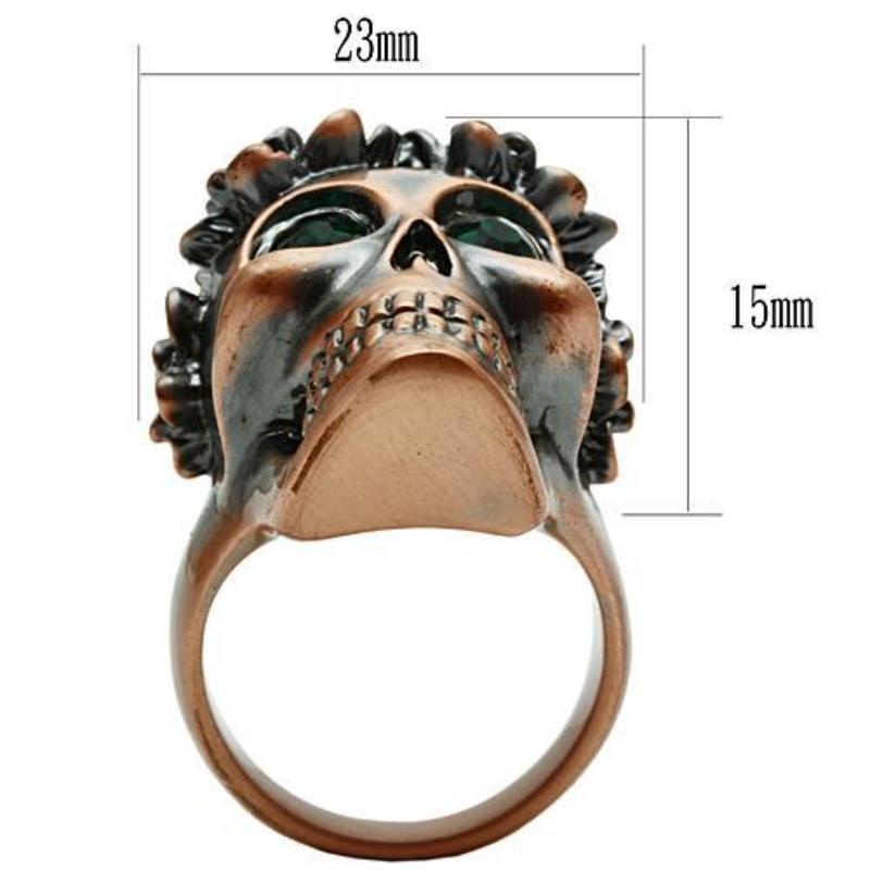 Ancientry Gold White Metal Ring with Top Grade Crystal in Emerald