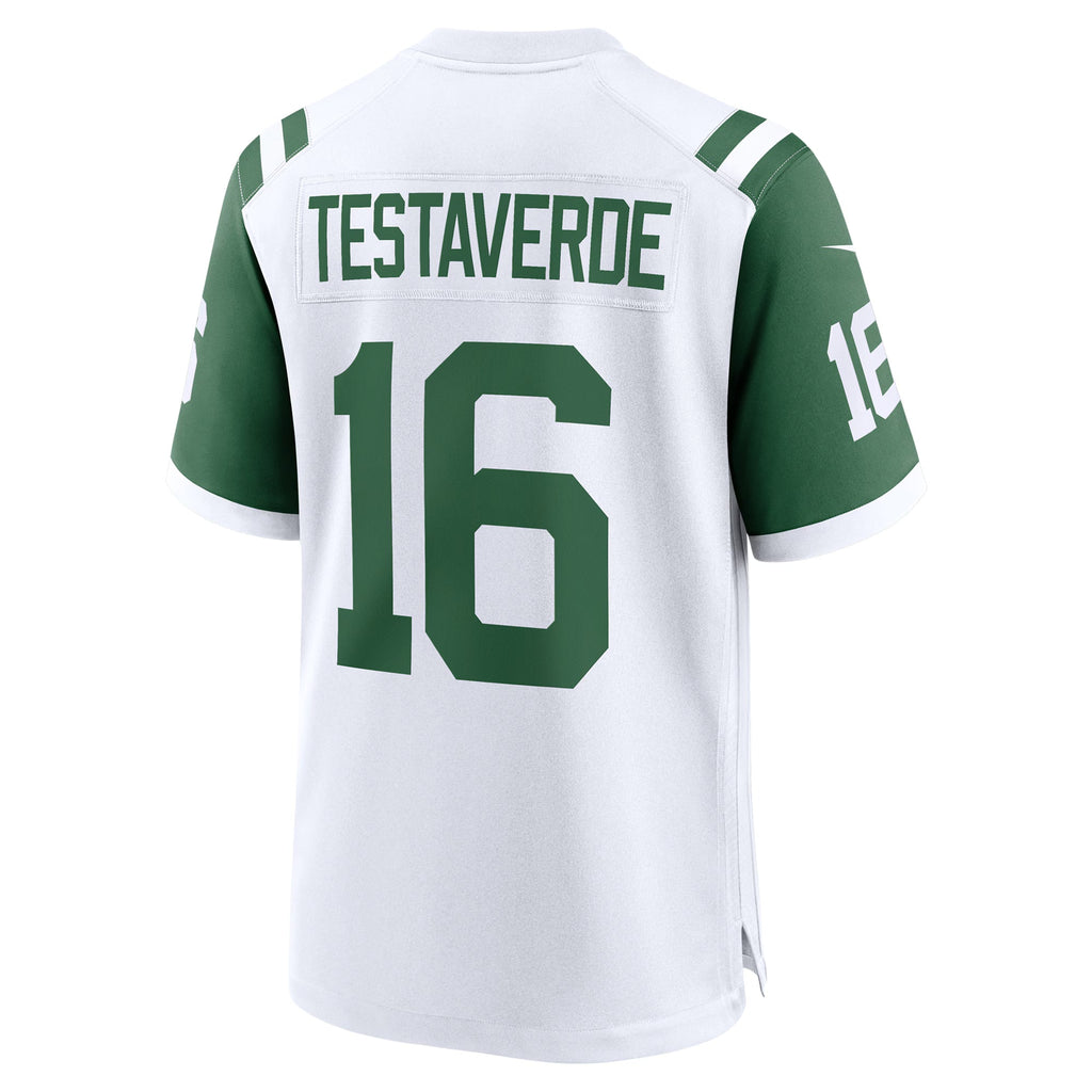 New York Jets Vinny Testaverde White Retired Player Alternate Game Jersey