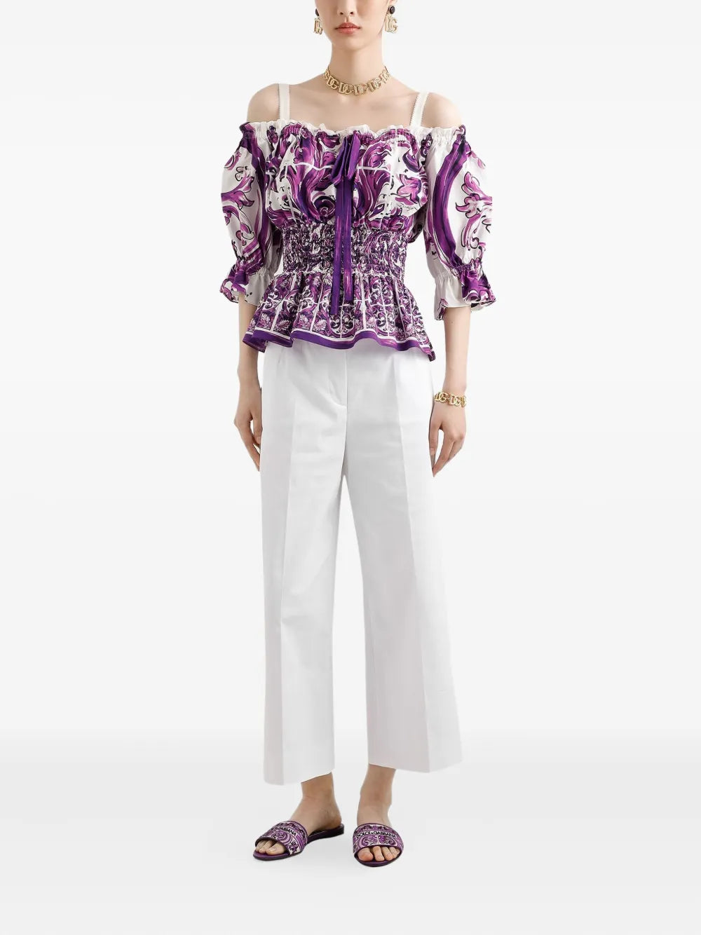 Dolce & Gabbana Women Majolica Print Top