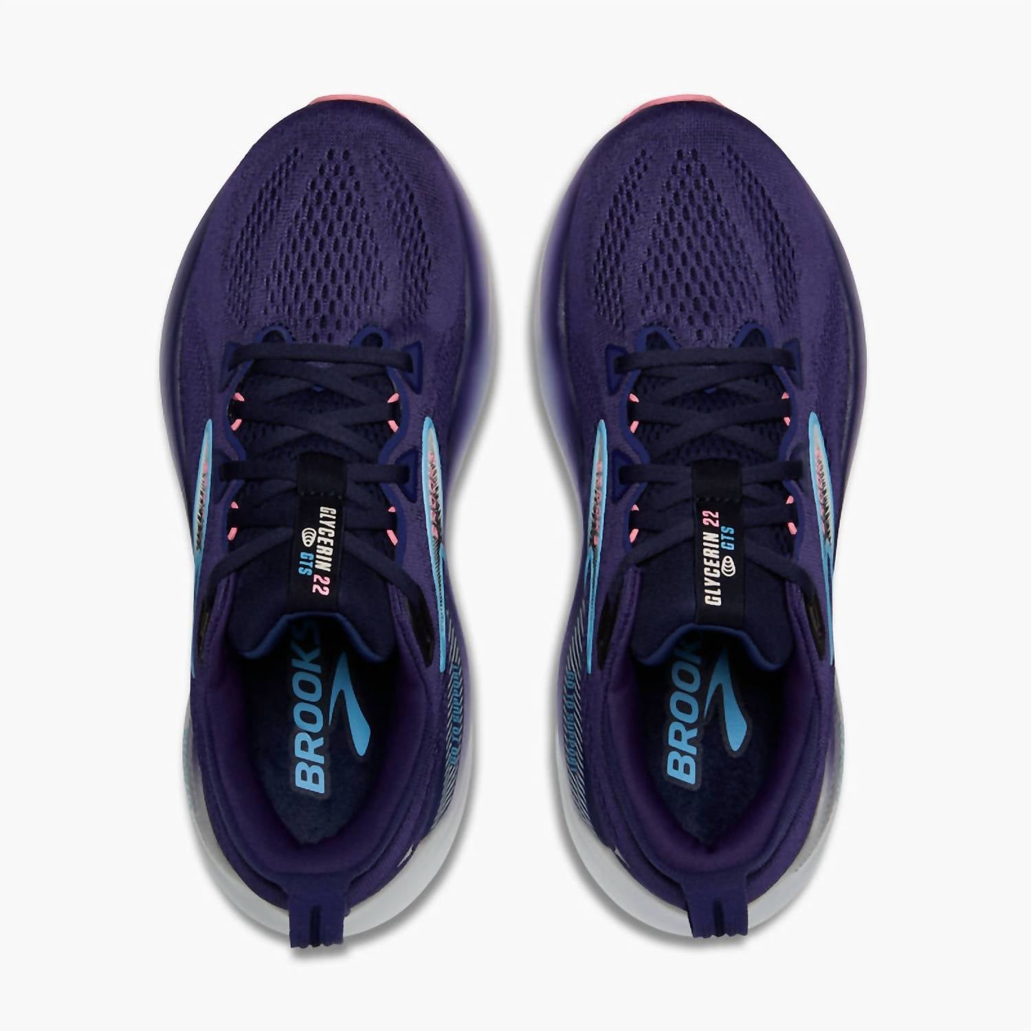Women's Glycerin Gts 22 Running Shoe In Blue Ribbon/peacoat/dianthus