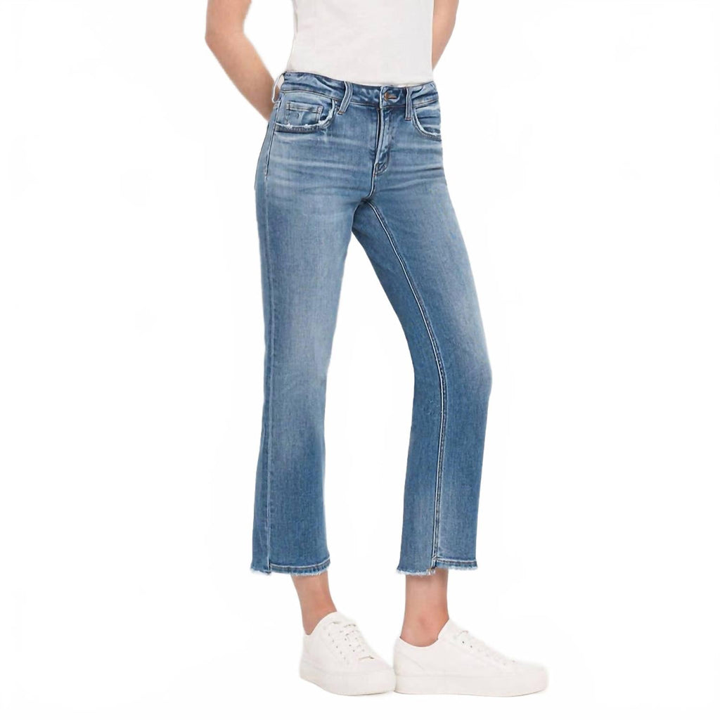 Mid Rise Crop Straight Jean In Stately