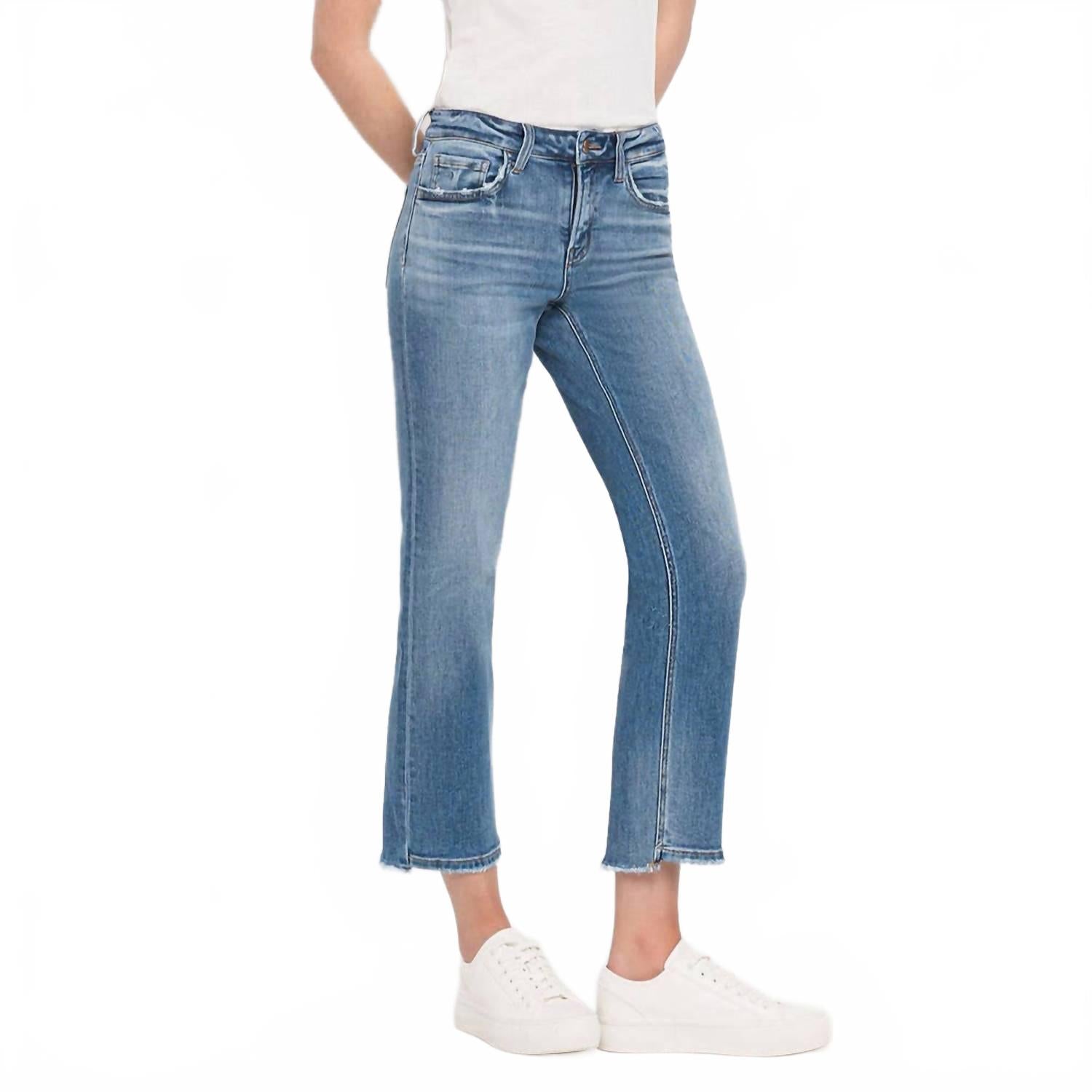 Mid Rise Crop Straight Jean In Stately
