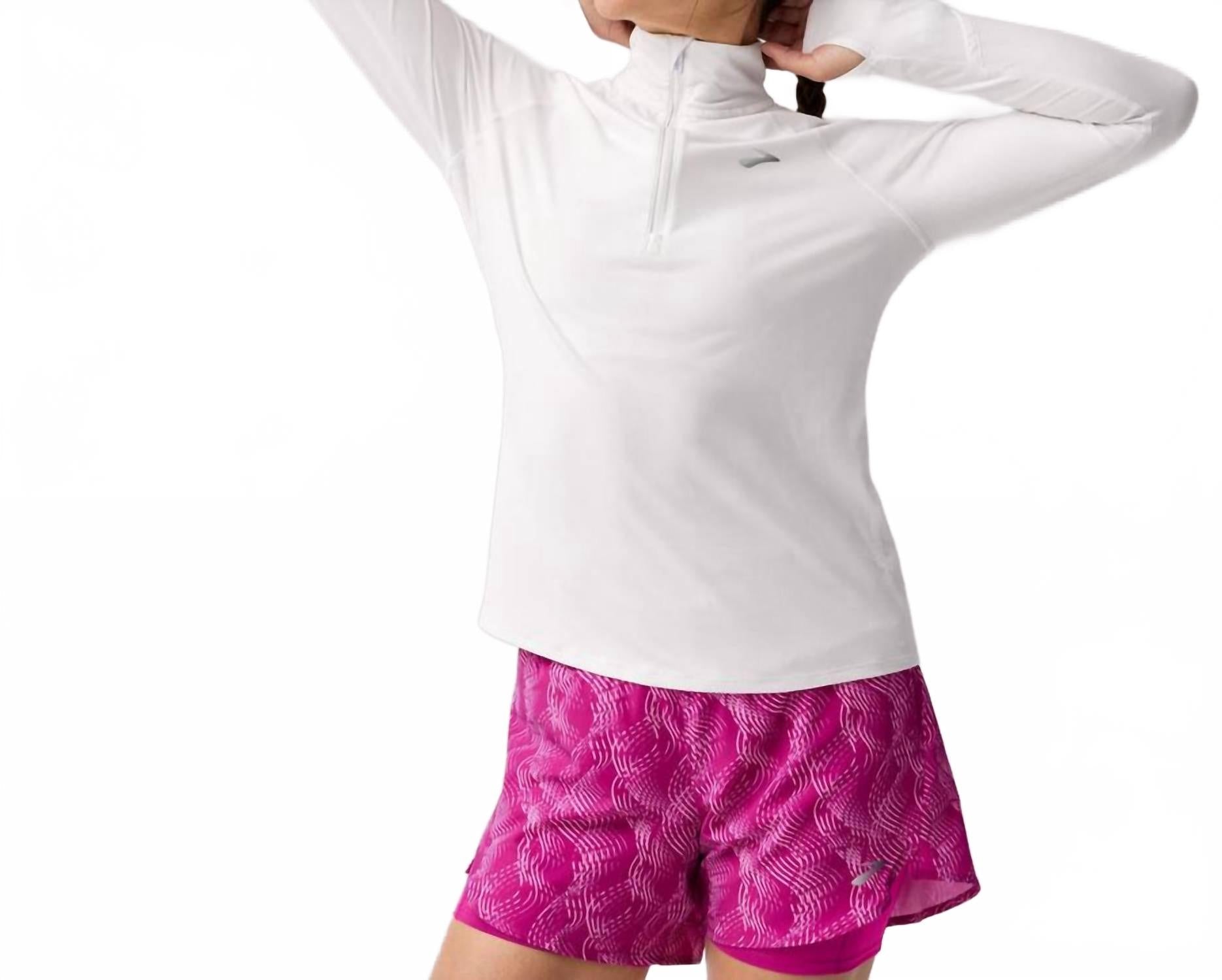 Dash 1/2 Zip 3.0 Long Sleeved Top In White