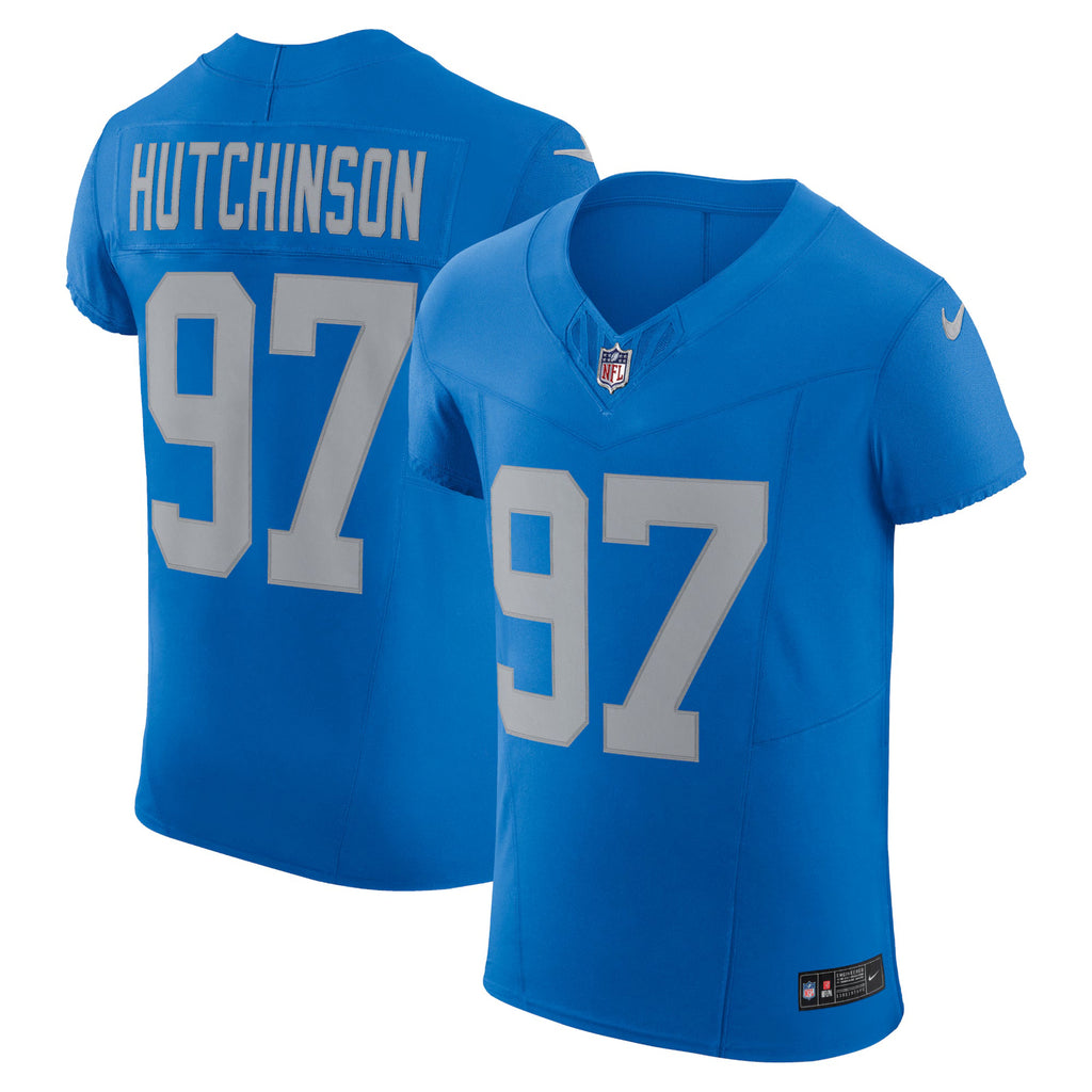 Detroit Lions Aidan Hutchinson Blue Alternate Vapor F.U.S.E. Elite Jersey