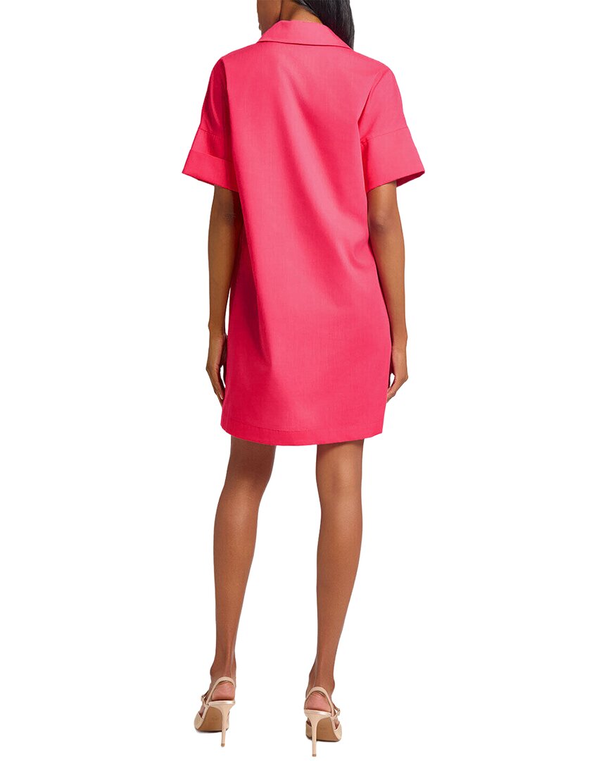Ming Wang Side Pocket A-Line Cotton Shirt Dress