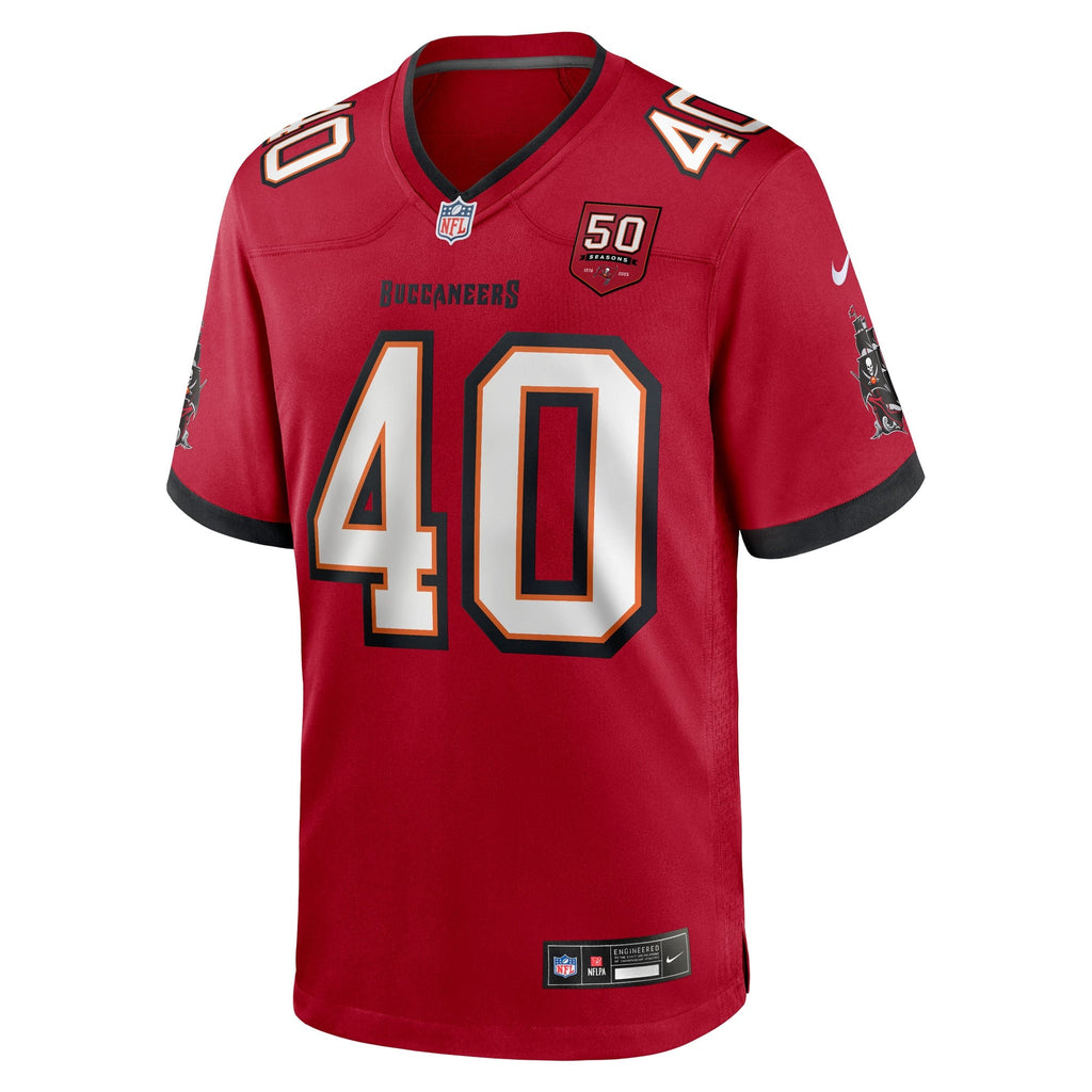 Tampa Bay Buccaneers Mike Alstott Red 50th Season Team Game Jersey