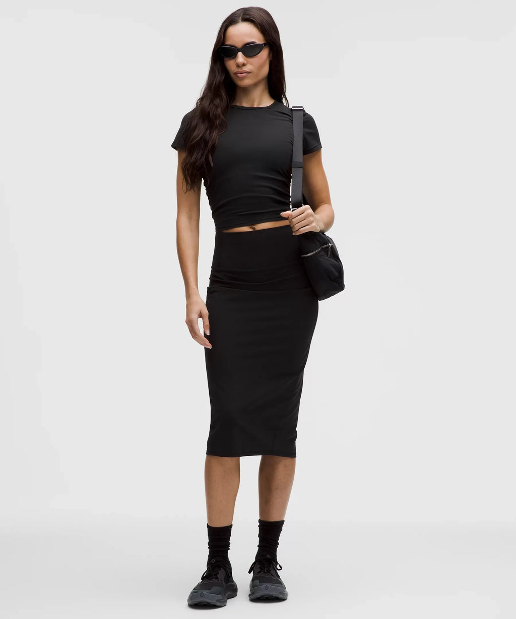 Nulu Slim-Fit High-Rise Midi Skirt