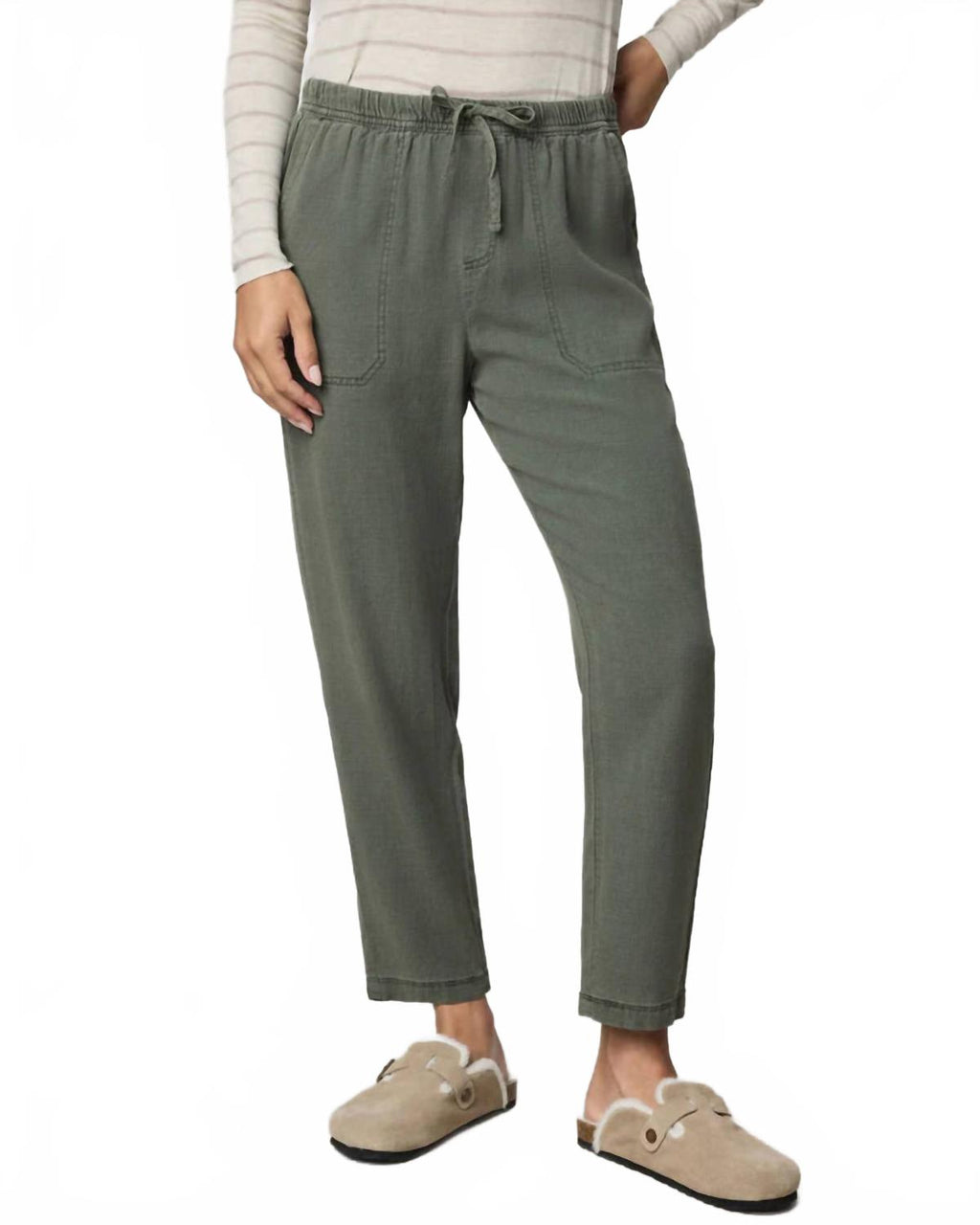 Women's Angie Straight Leg Pant In Vintage Olive Branch