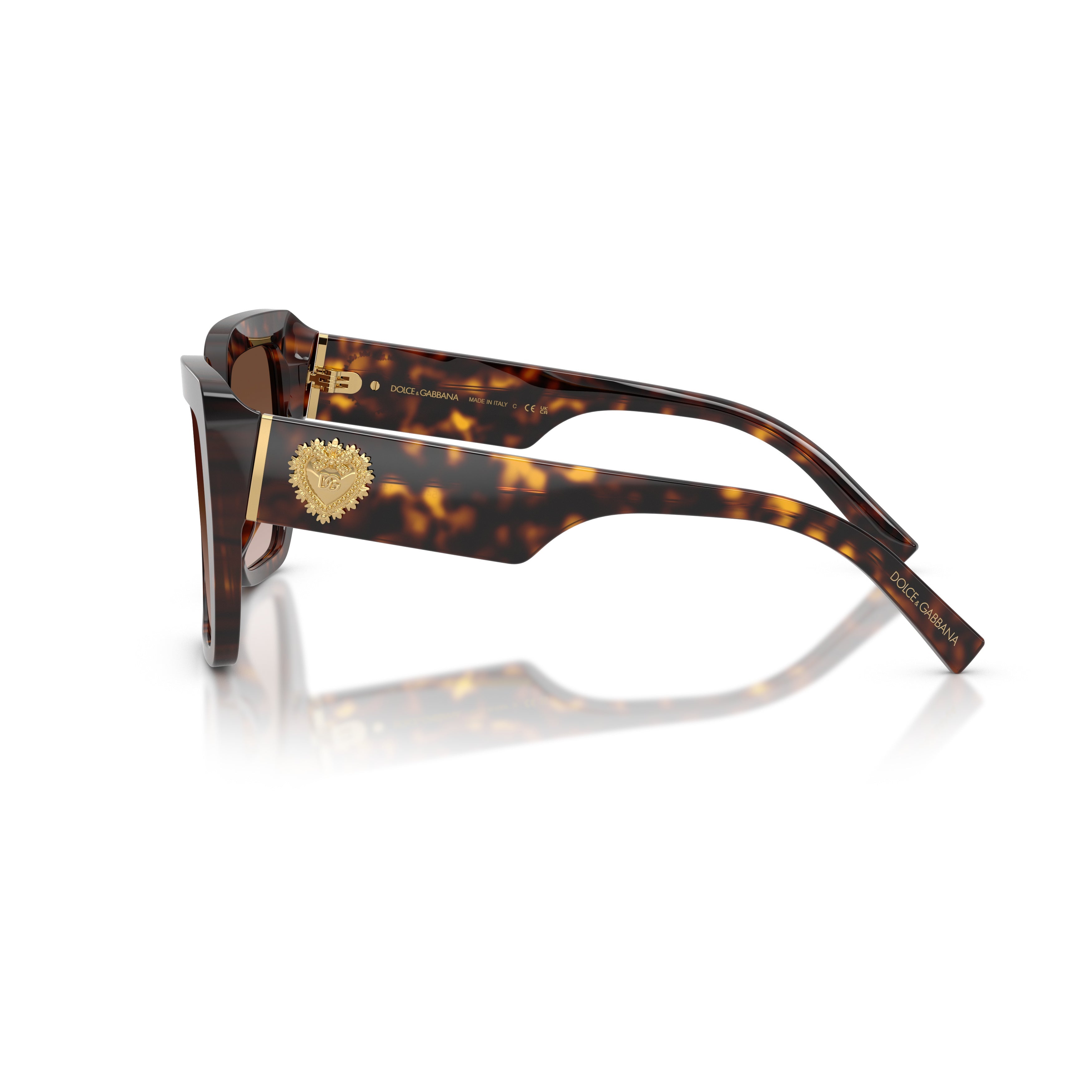 Oversized Tortoiseshell Frame Sunglasses With Gradient Brown Lenses