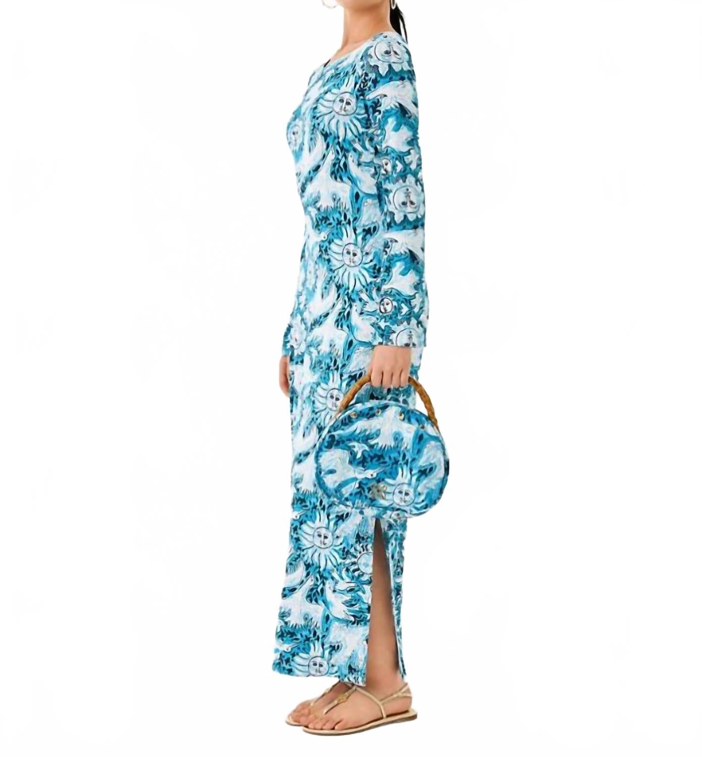 Breena Upf 50+ Maxi Dress In Bellevue Blue Lilly Gulls
