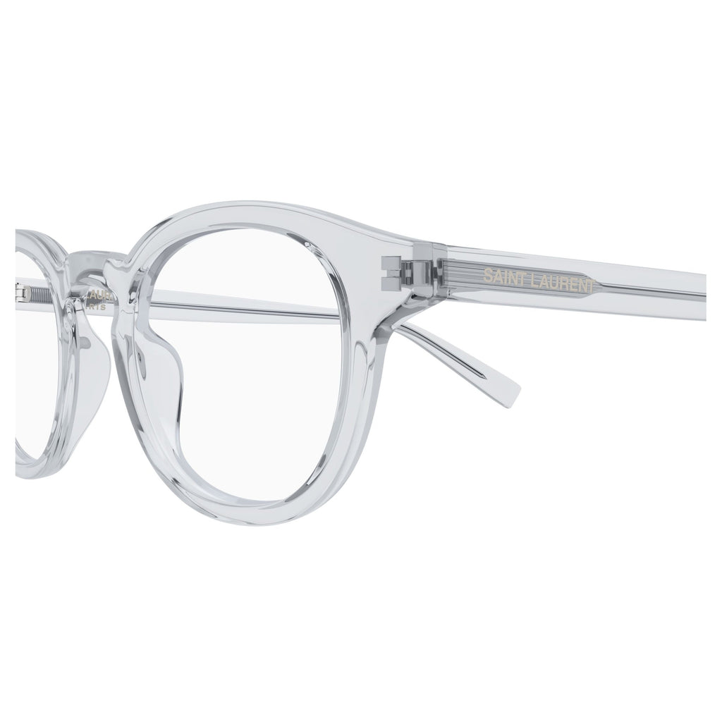 Translucent Frame Round Square Eyeglasses With Slim Temples