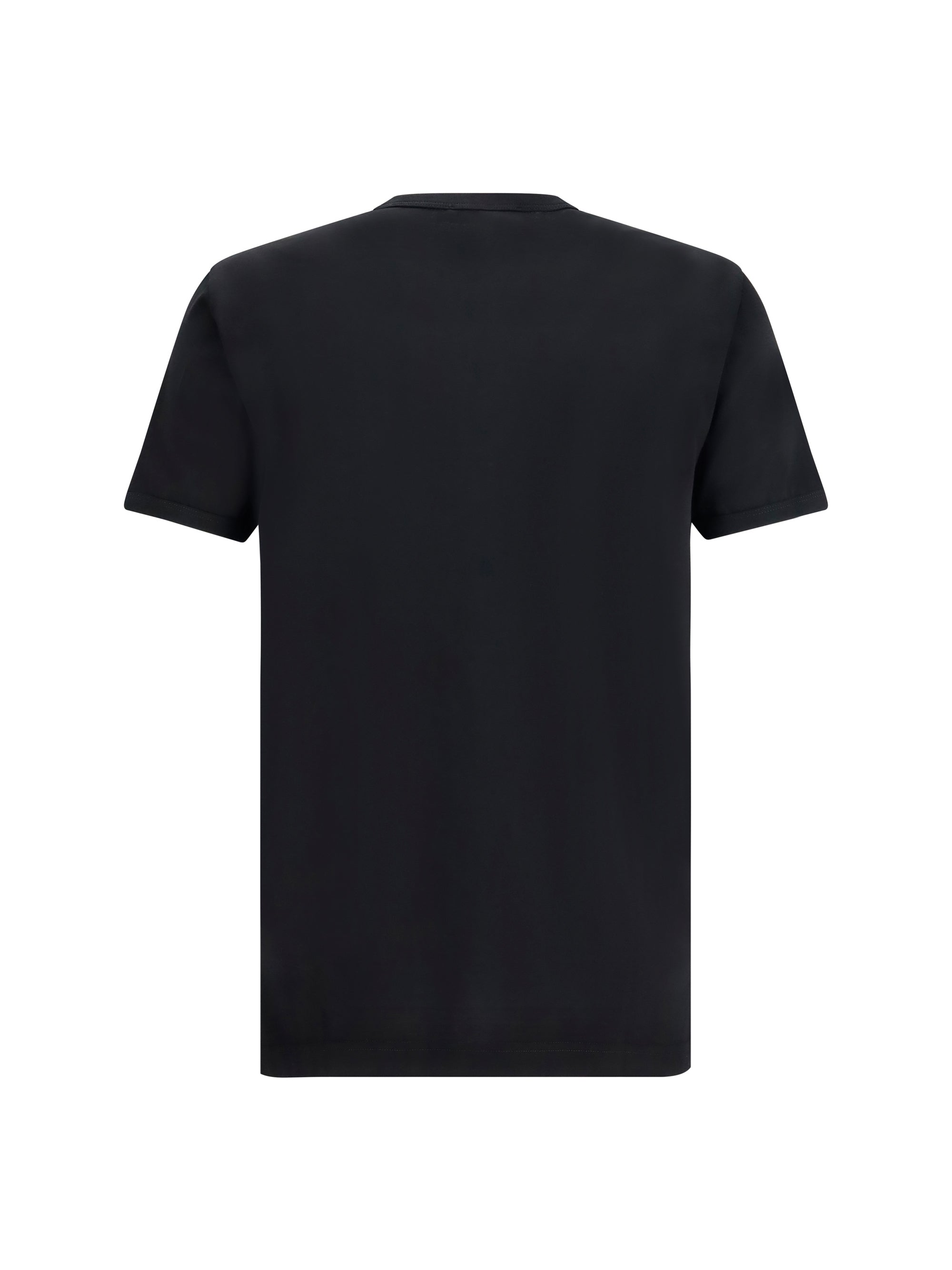 Dolce & Gabbana Men Cotton T-Shirt With Logo Plaque